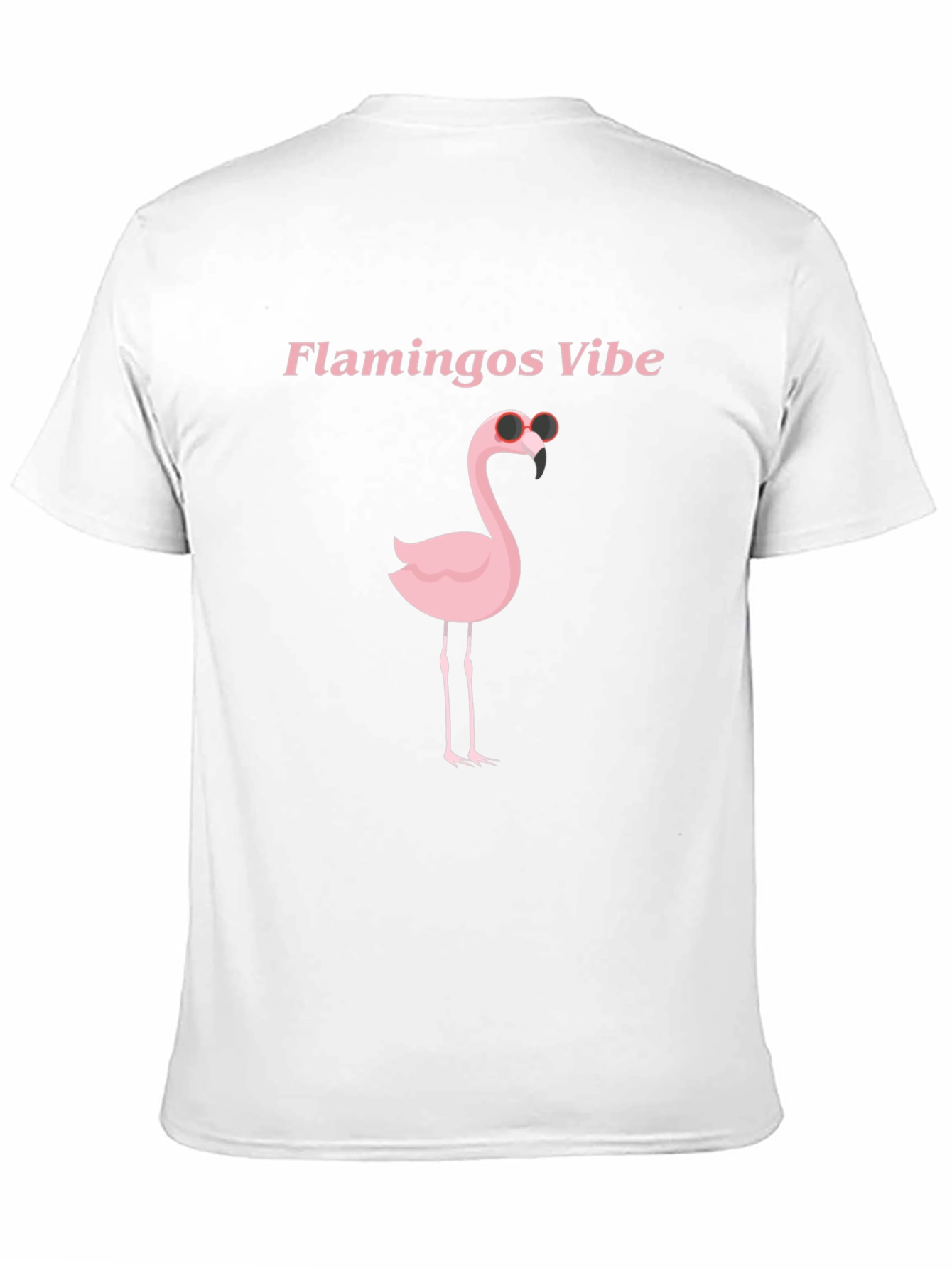 Flamingo Vibes Black Graphic T-Shirt