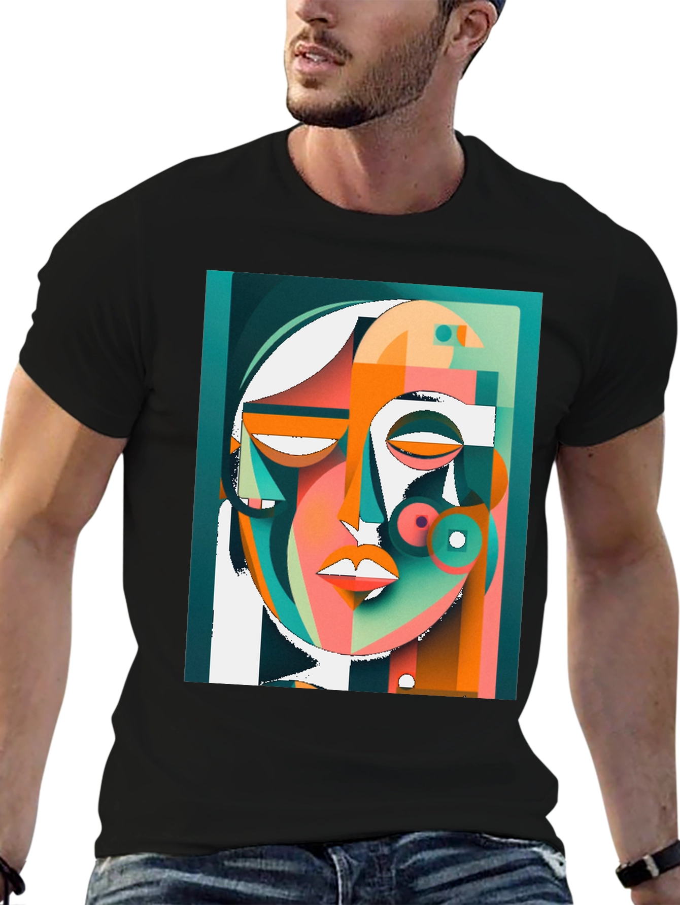 Abstract Art Face Graphic Tee