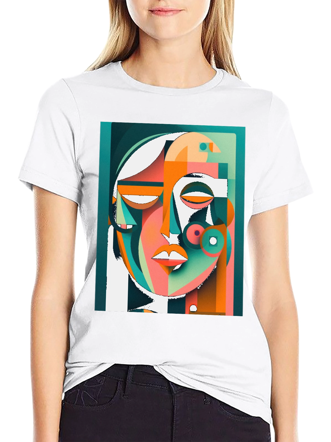 Abstract Art Face Graphic Tee
