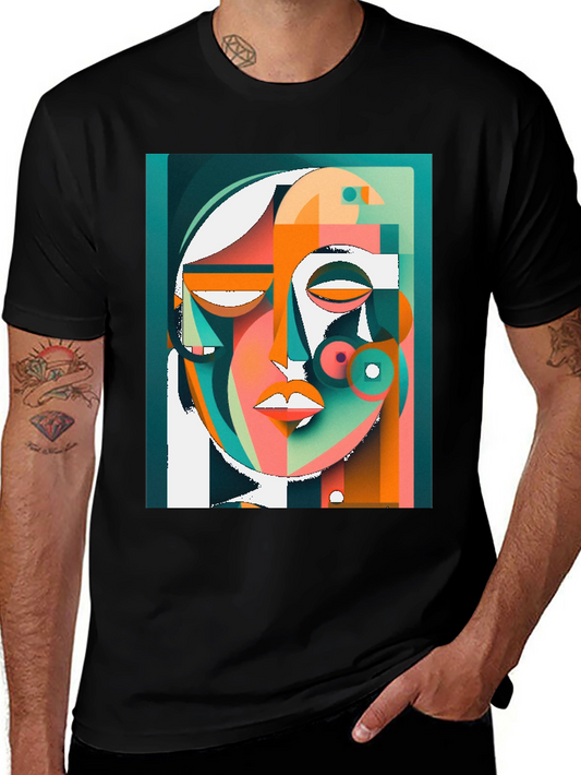 Abstract Art Face Graphic Tee