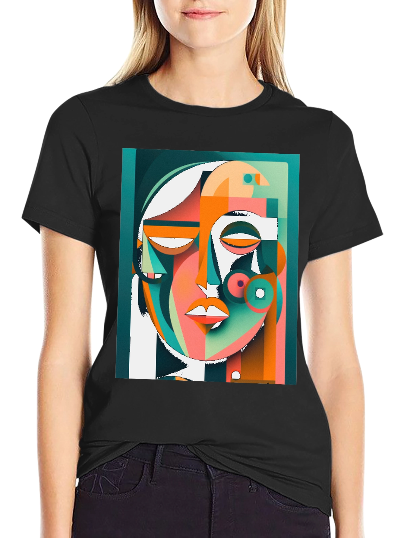 Abstract Art Face Graphic Tee