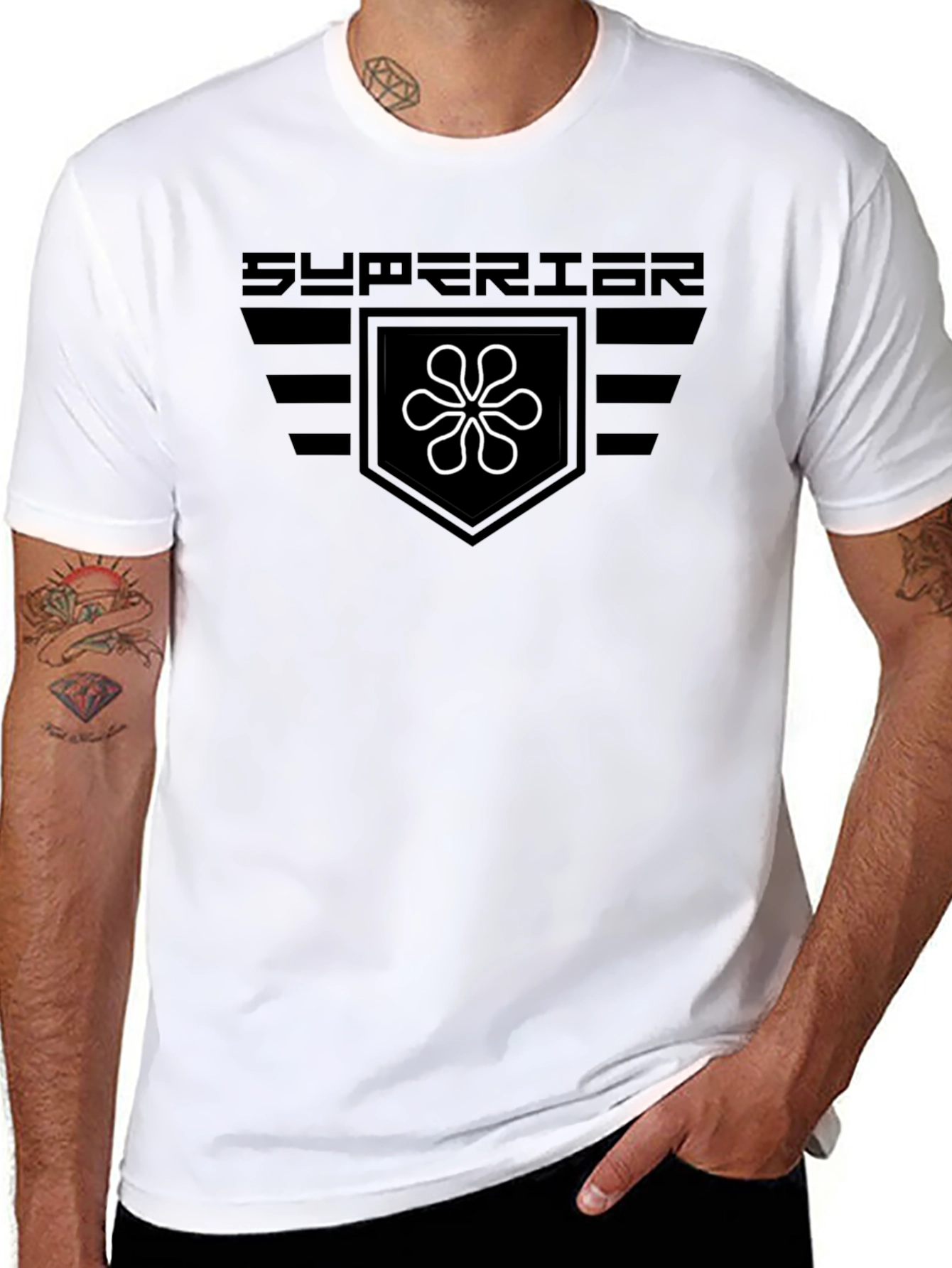 Superior Graphic Tee - Black Cotton Blend