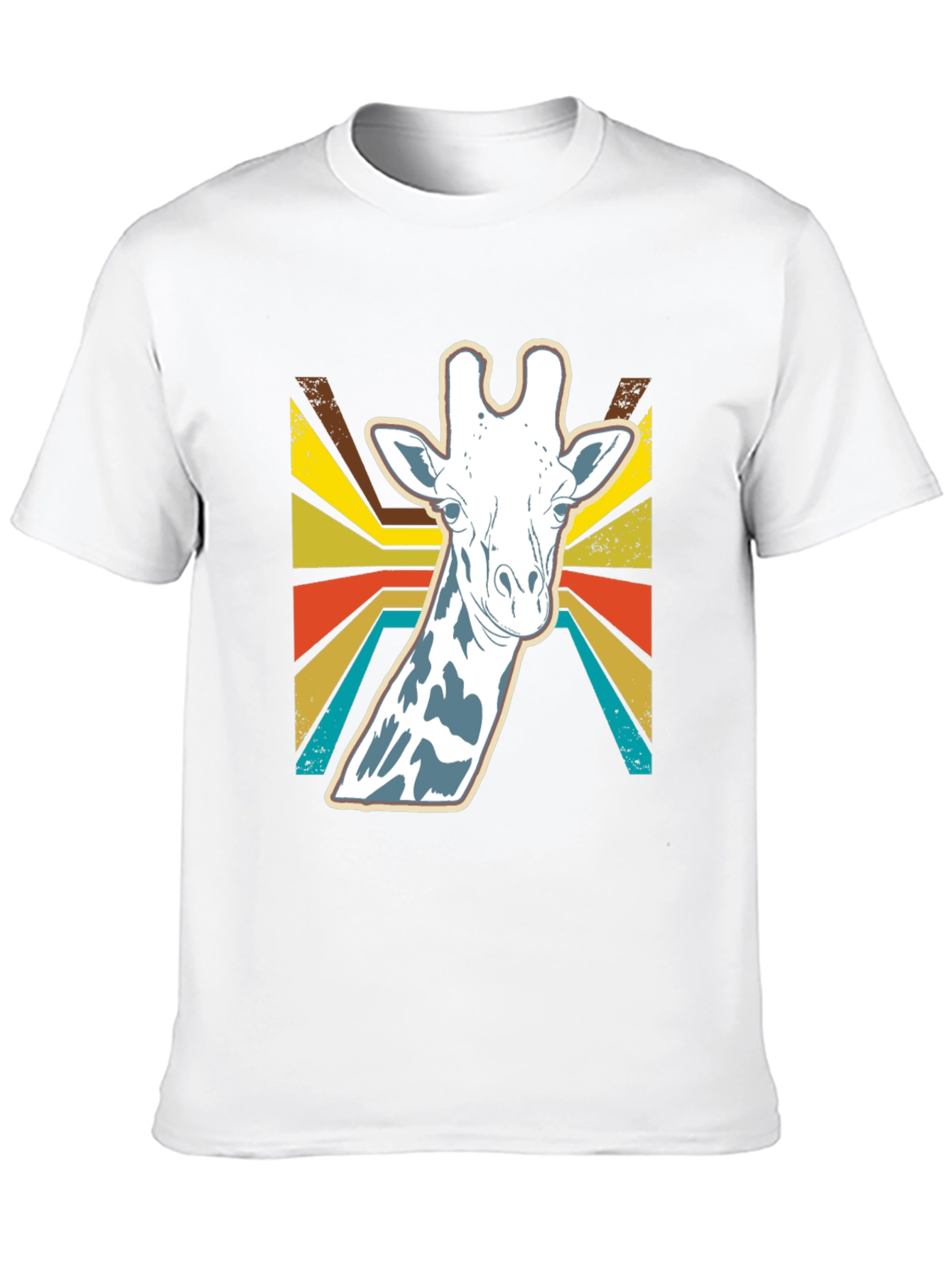 Retro Giraffe Graphic Tee - Stylish Animal Print Shirt