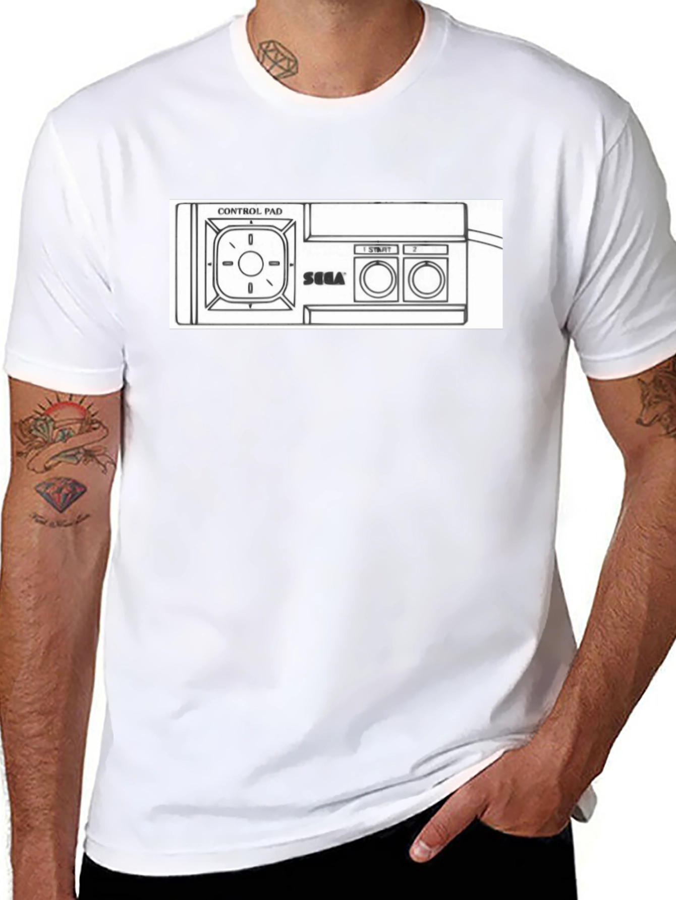 Sega Genesis Controller Graphic T-Shirt - Retro Gaming