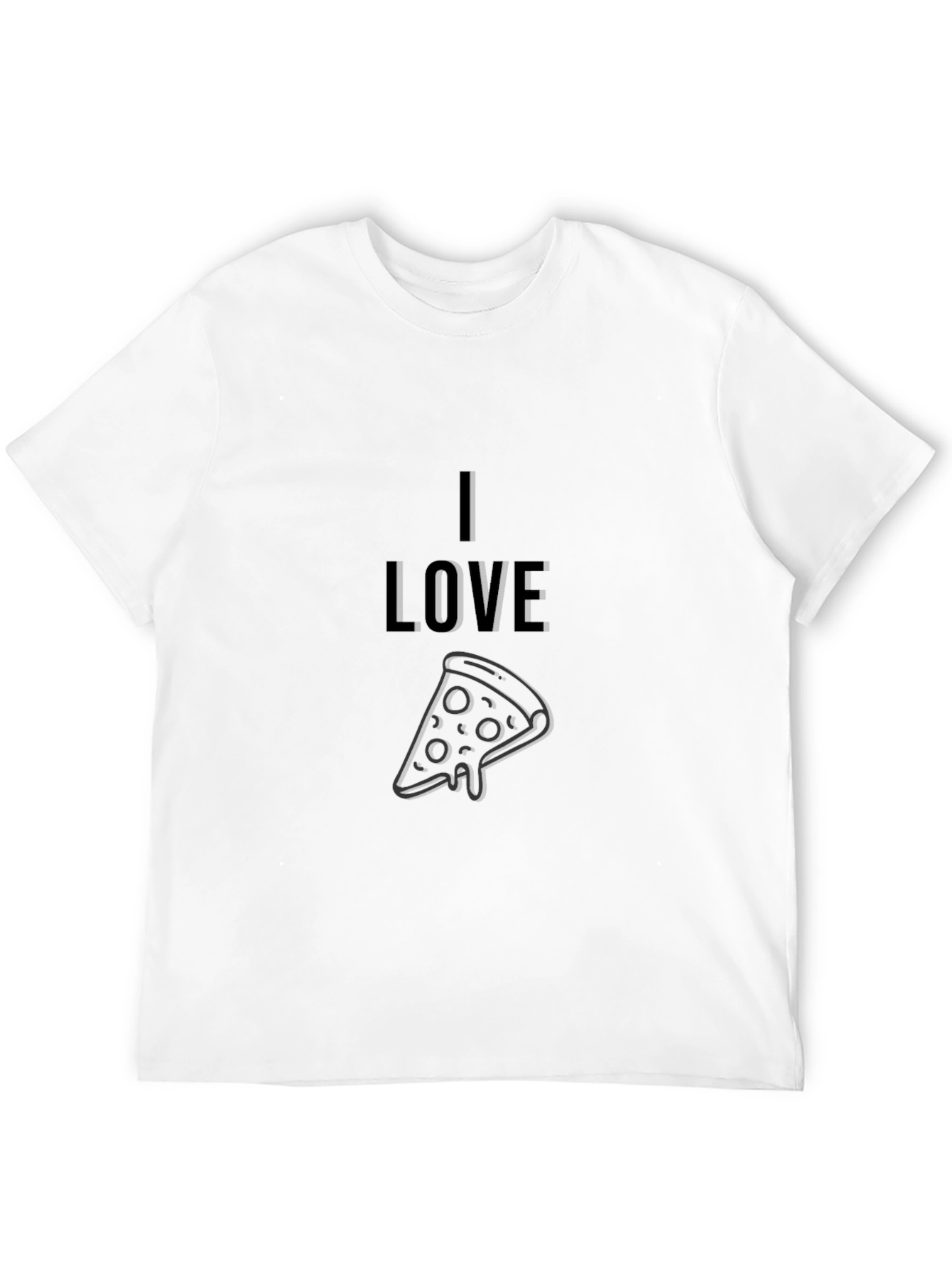 I Love Pizza Graphic Tee - Black