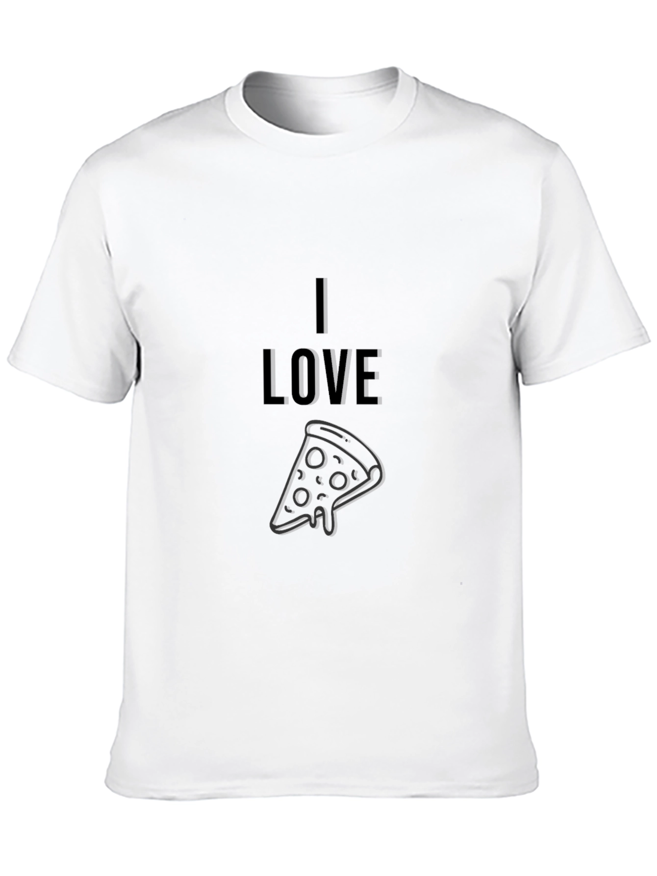 I Love Pizza Graphic Tee - Black