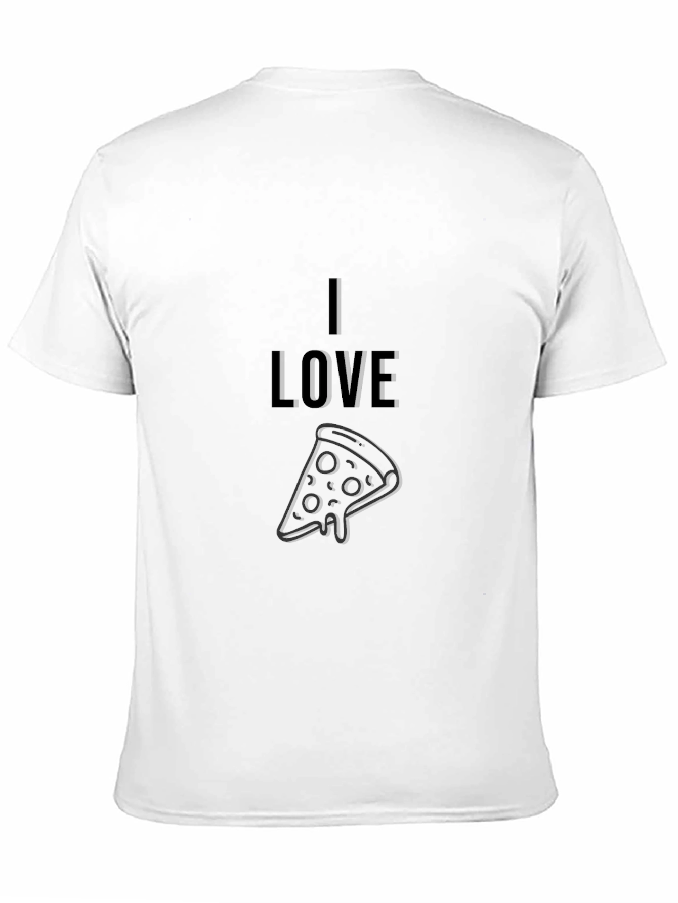 I Love Pizza Graphic Tee - Black