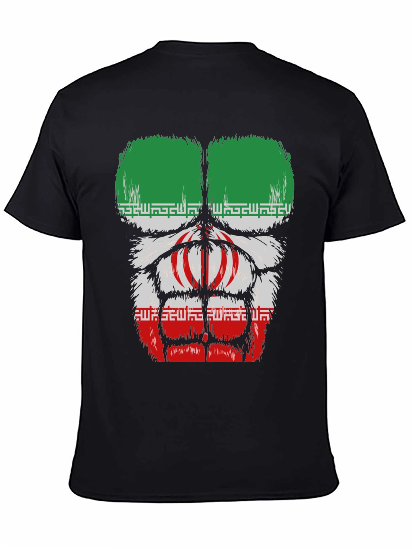 Iran Flag Gorilla Chest T-Shirt