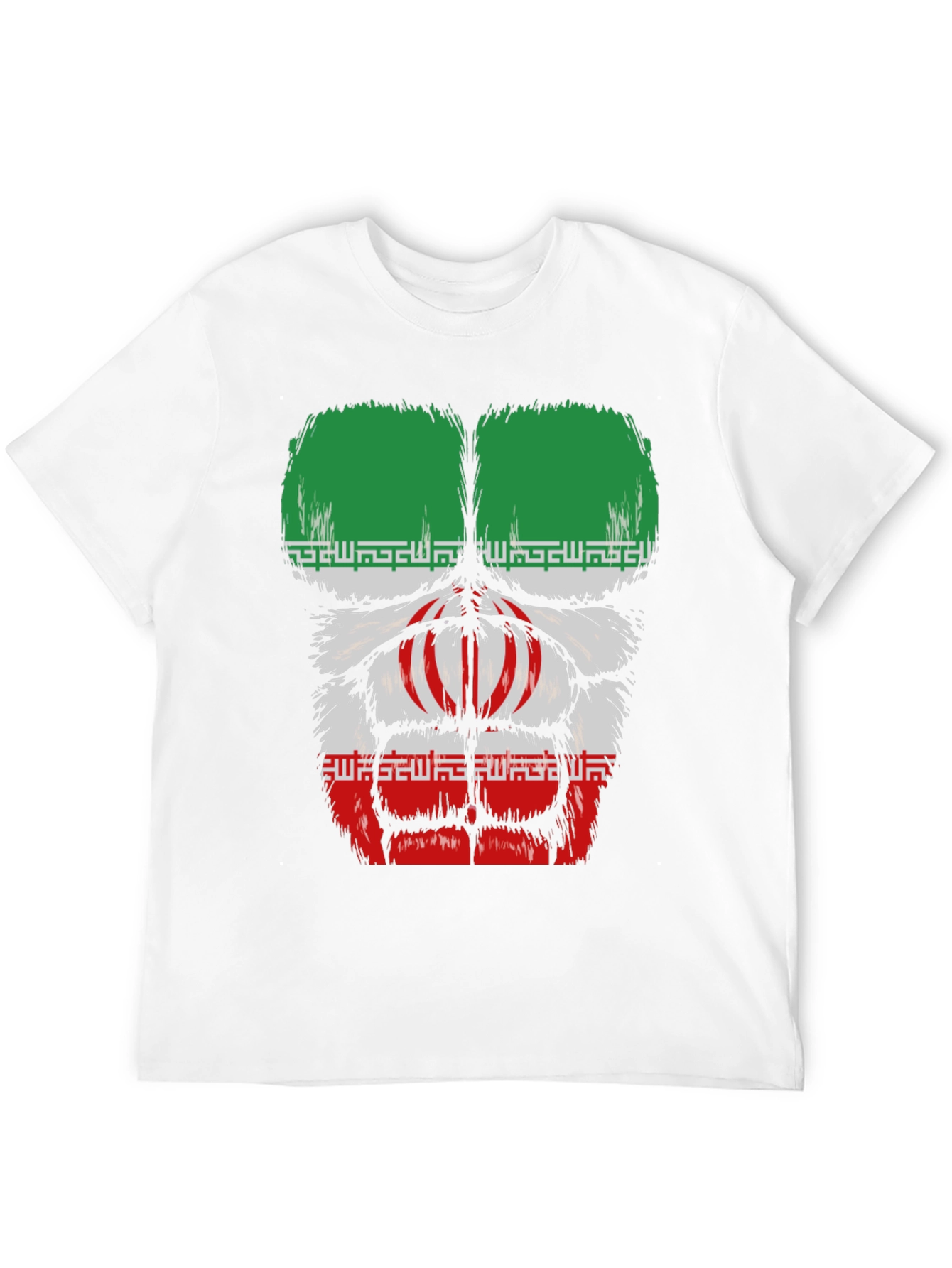 Iran Flag Gorilla Chest T-Shirt