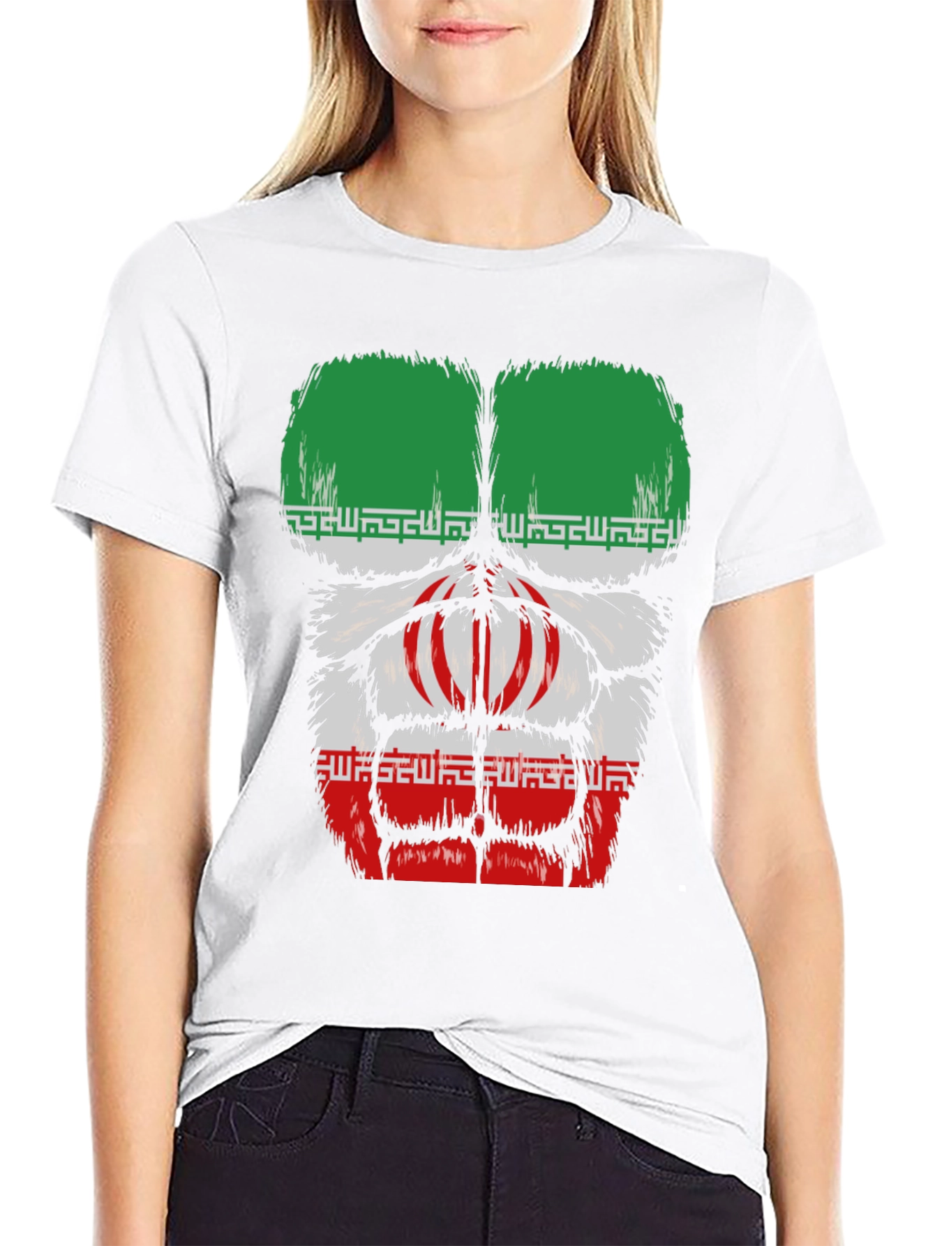 Iran Flag Gorilla Chest T-Shirt