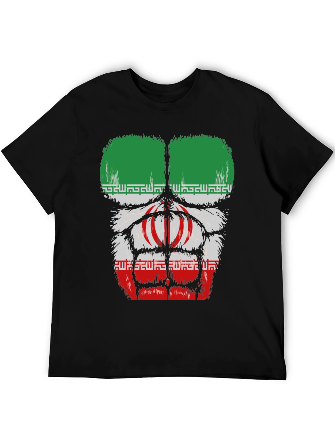 Iran Flag Gorilla Chest T-Shirt