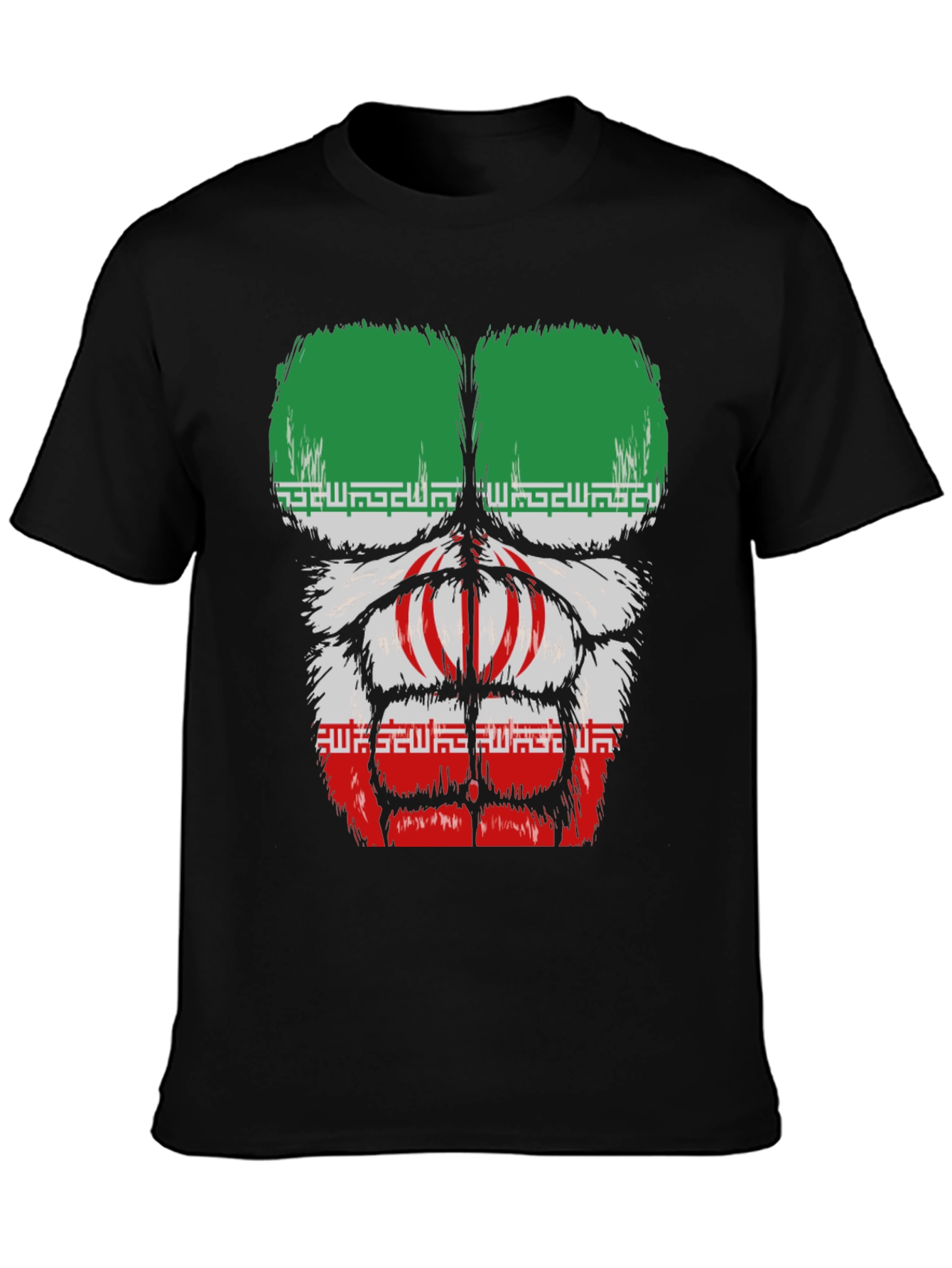 Iran Flag Gorilla Chest T-Shirt