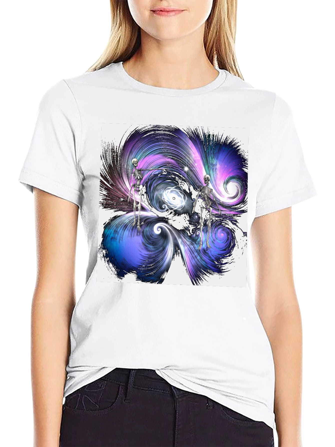 Cosmic Skeletons Graphic Tee - Black