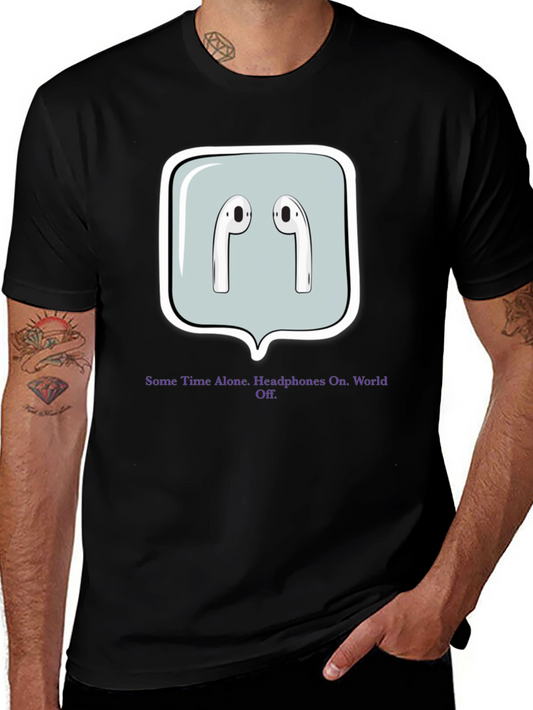 Headphones On World Off T-Shirt - Relax & Unwind