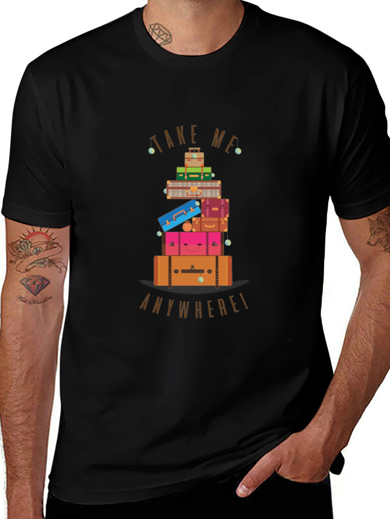 Travel Stack Graphic T-Shirt - Take Me Anywhere