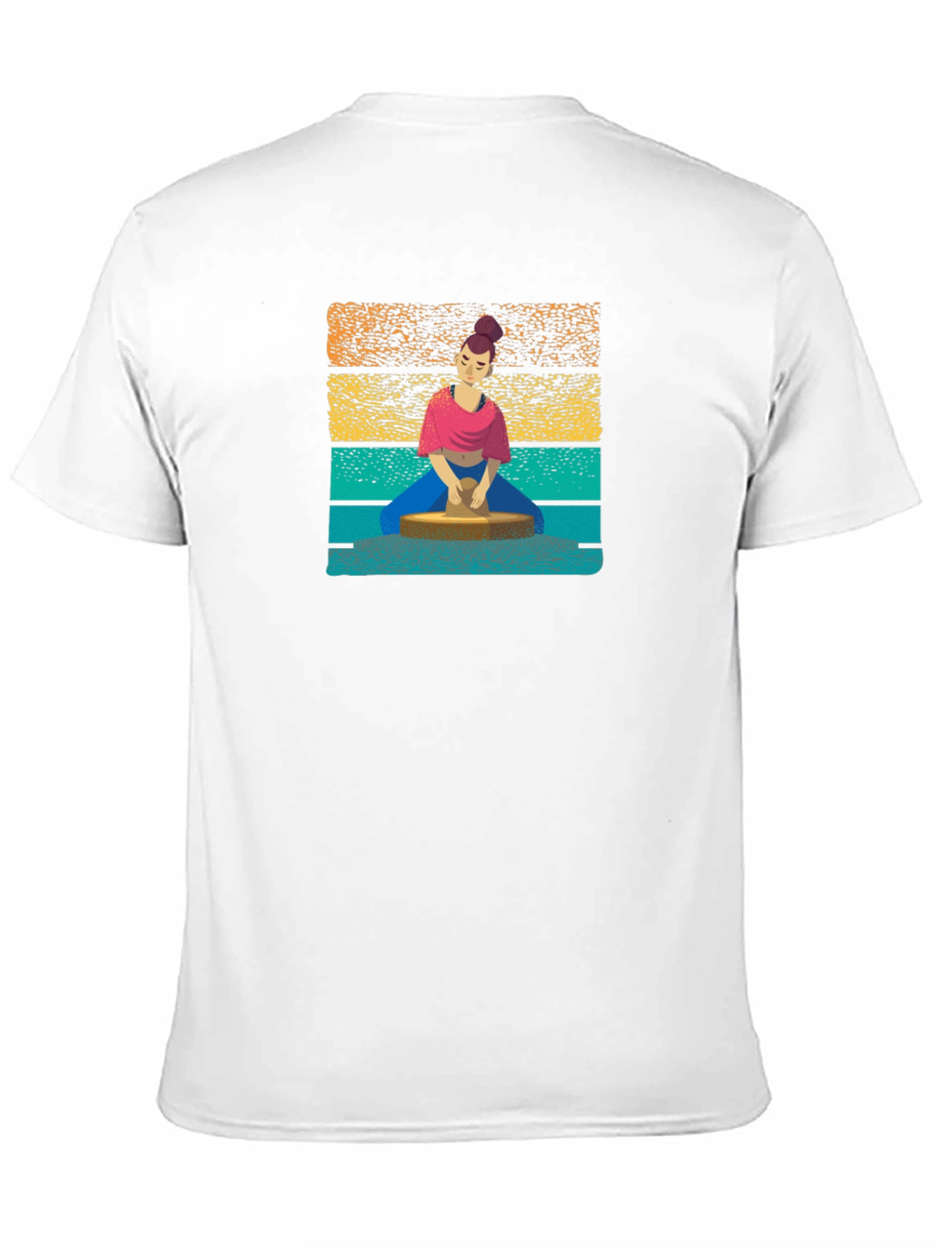 Pottery Artist Graphic Tee - Black Cotton