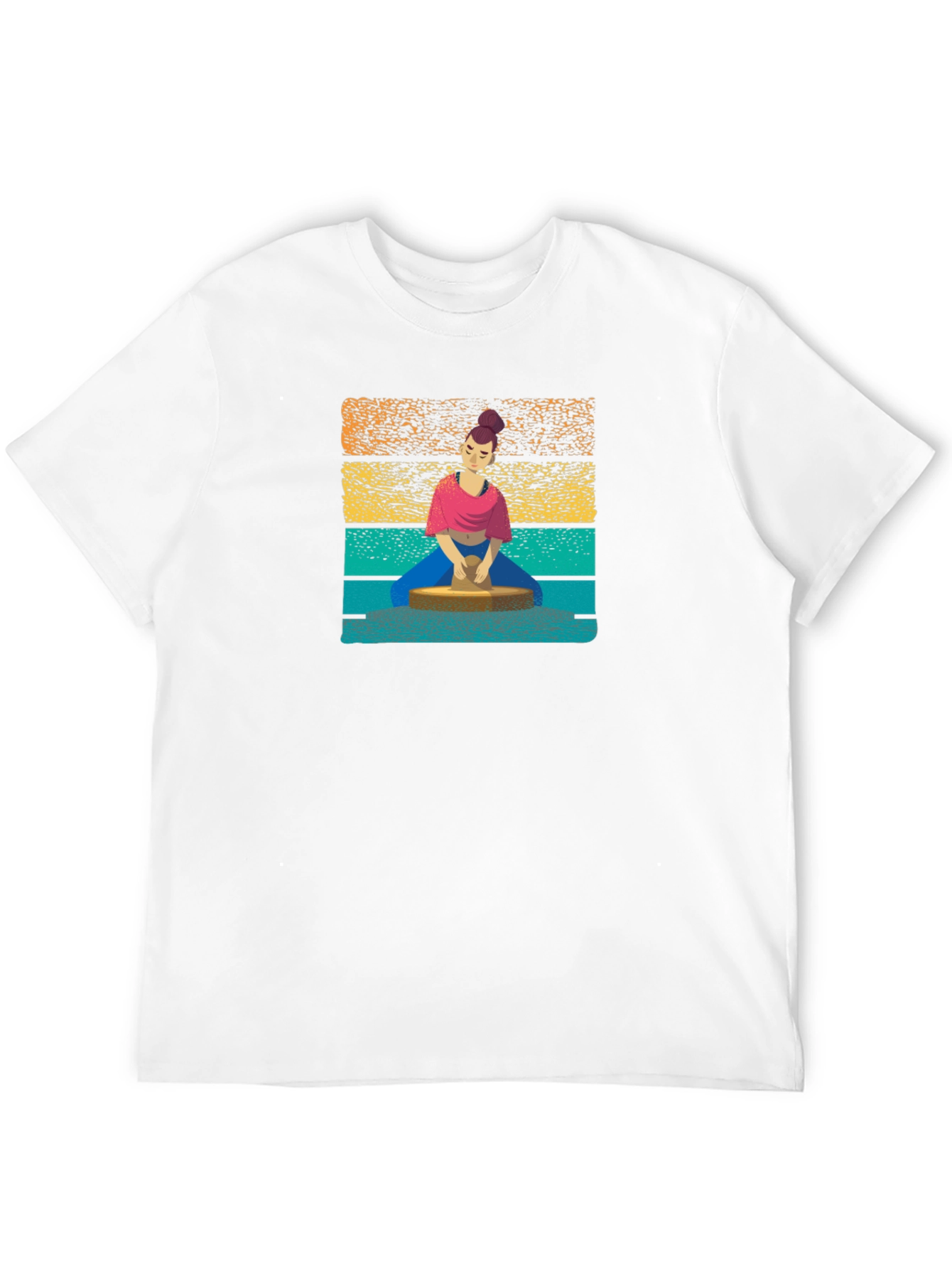 Pottery Artist Graphic Tee - Black Cotton