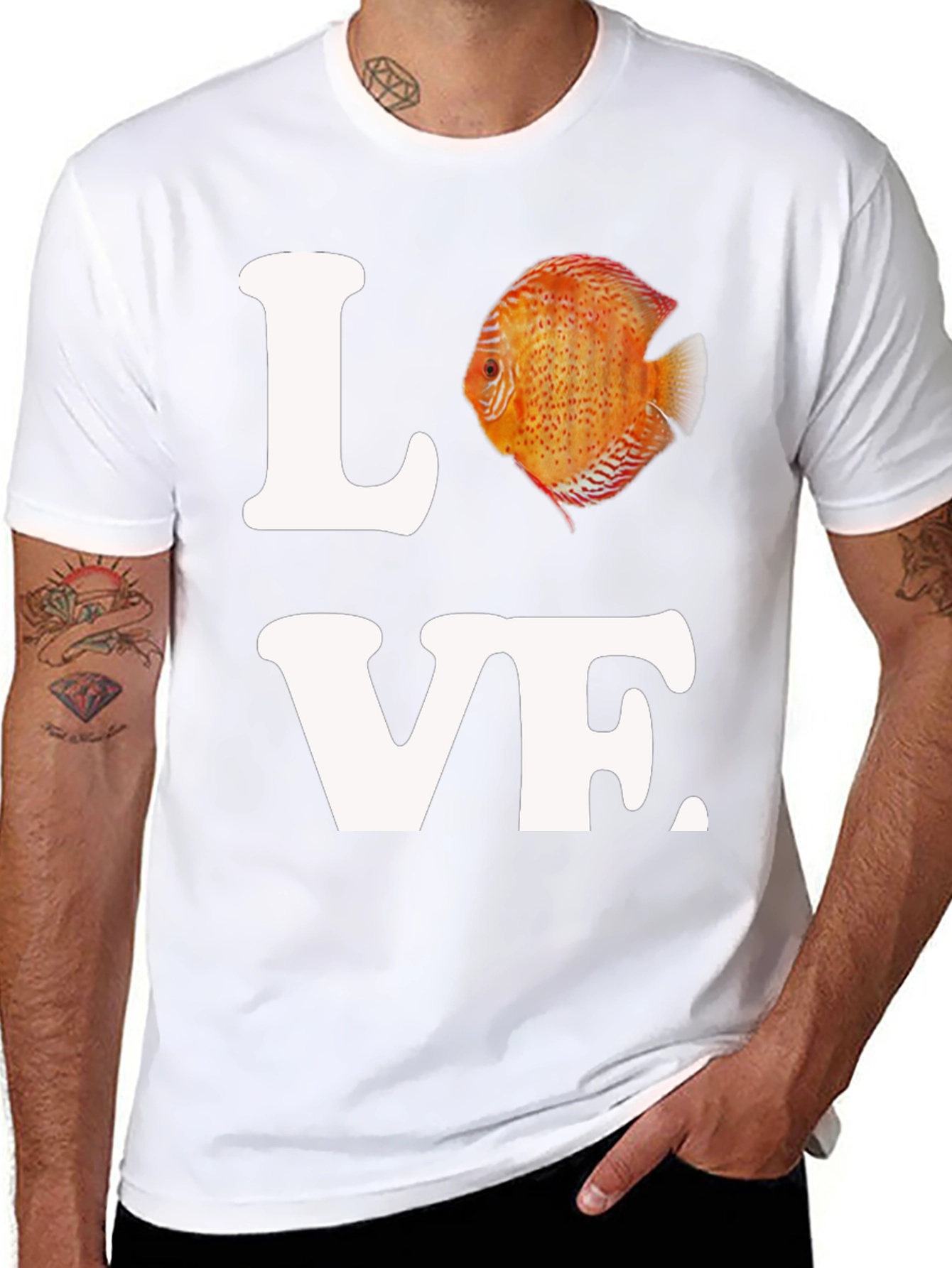 Love Discus Fish Graphic T-Shirt