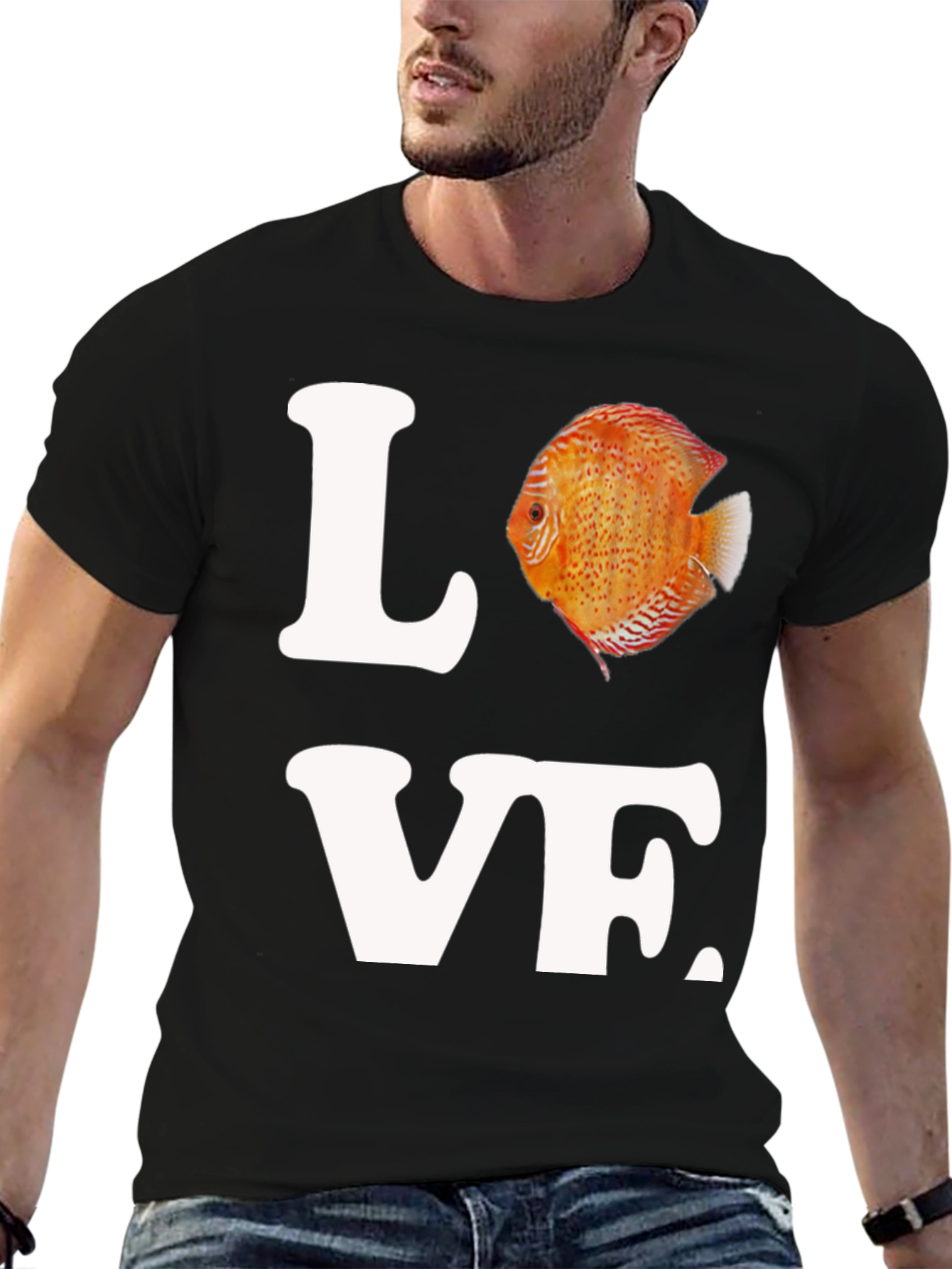 Love Discus Fish Graphic T-Shirt