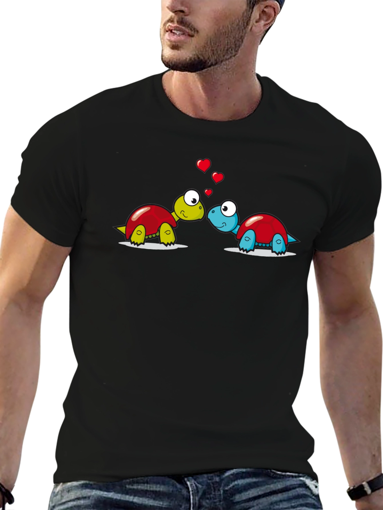Cute Turtle Love Graphic T-Shirt
