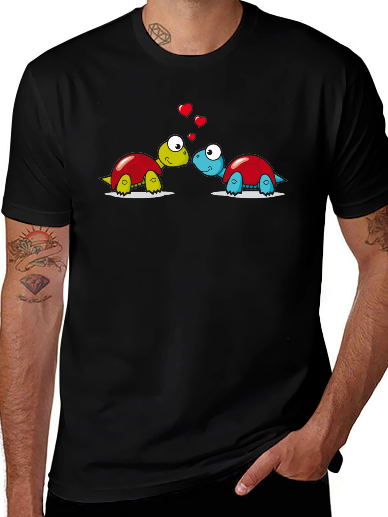 Cute Turtle Love Graphic T-Shirt