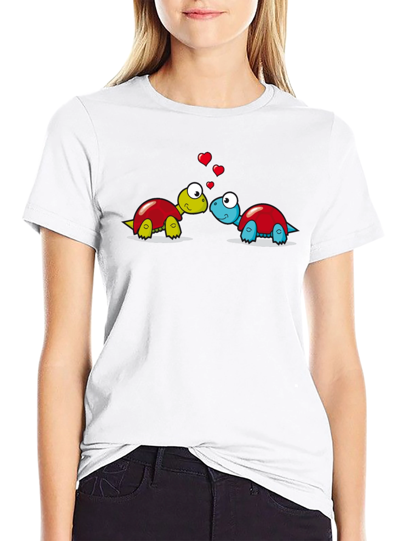 Cute Turtle Love Graphic T-Shirt