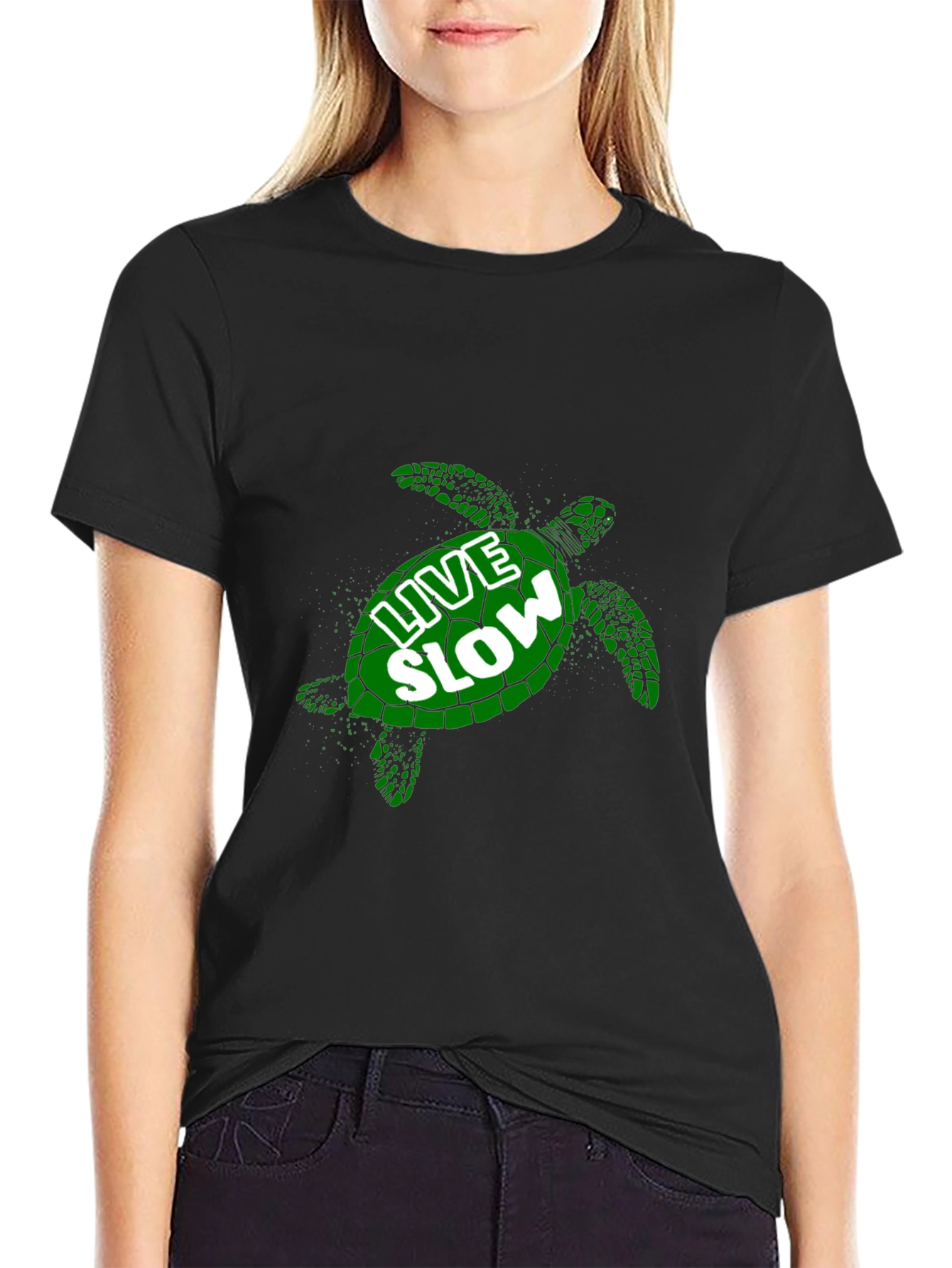 Live Slow Turtle Graphic Tee