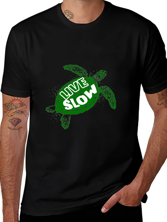 Live Slow Turtle Graphic Tee