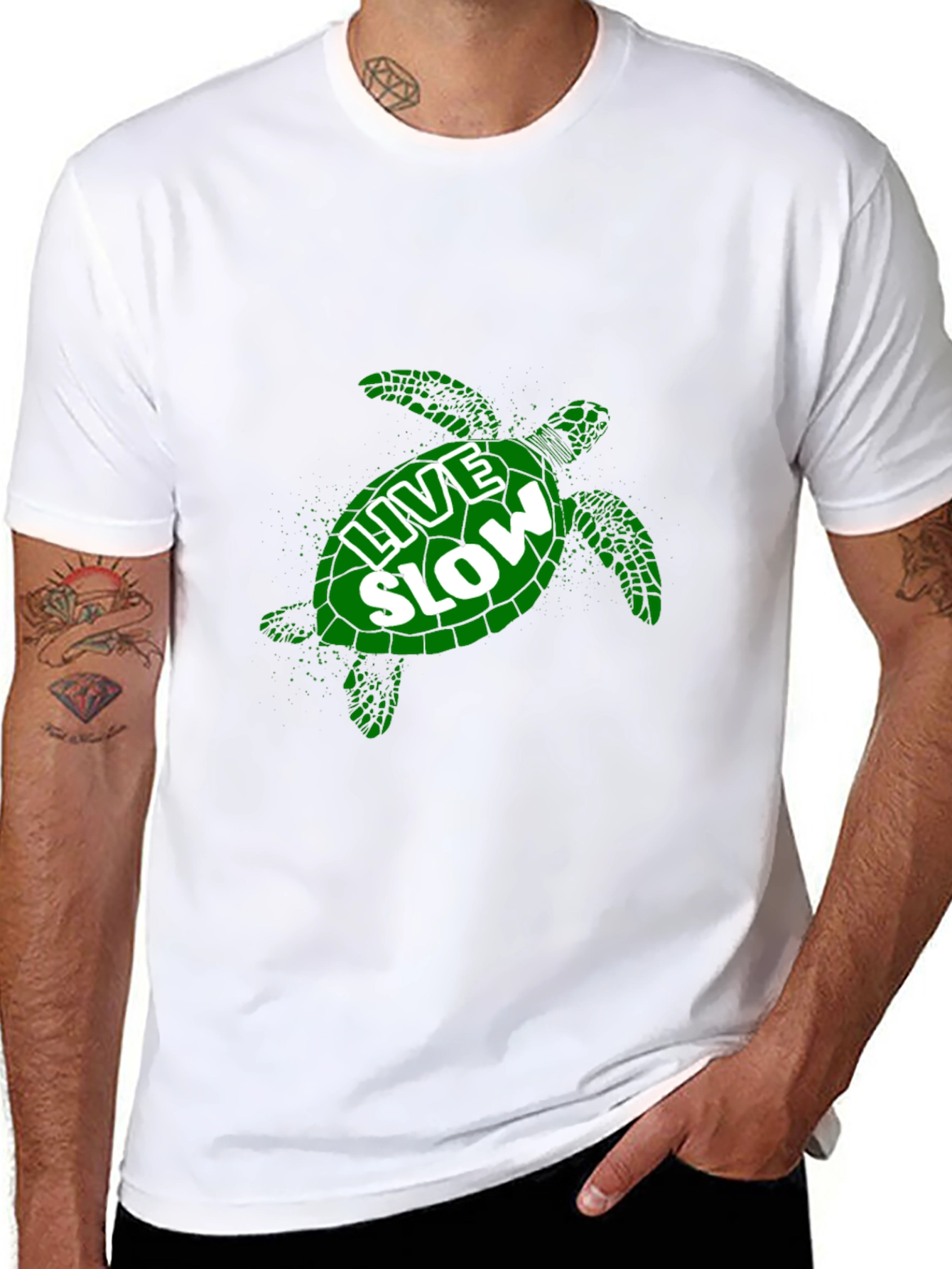 Live Slow Turtle Graphic Tee