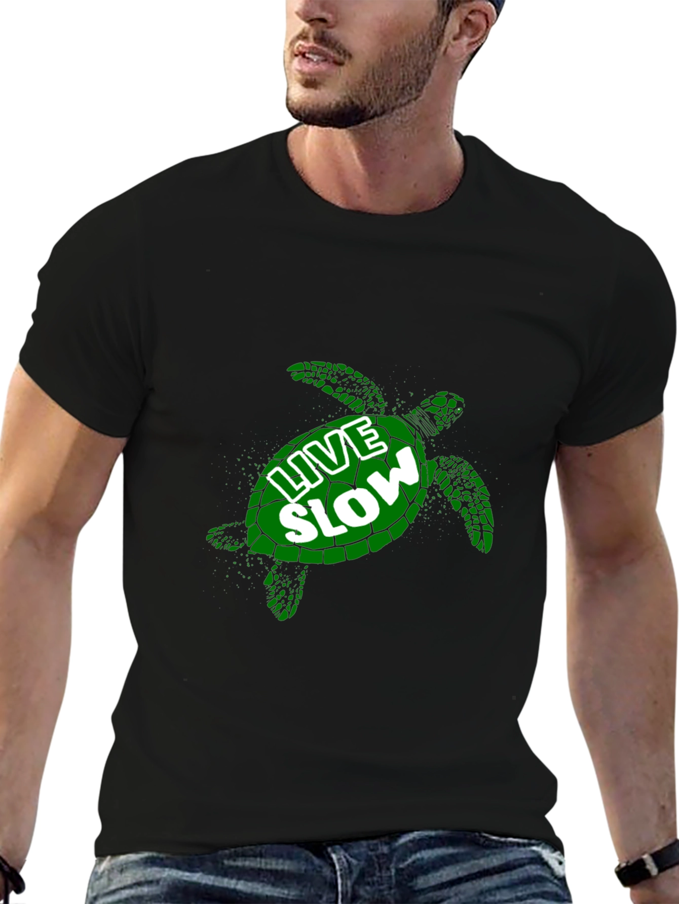 Live Slow Turtle Graphic Tee