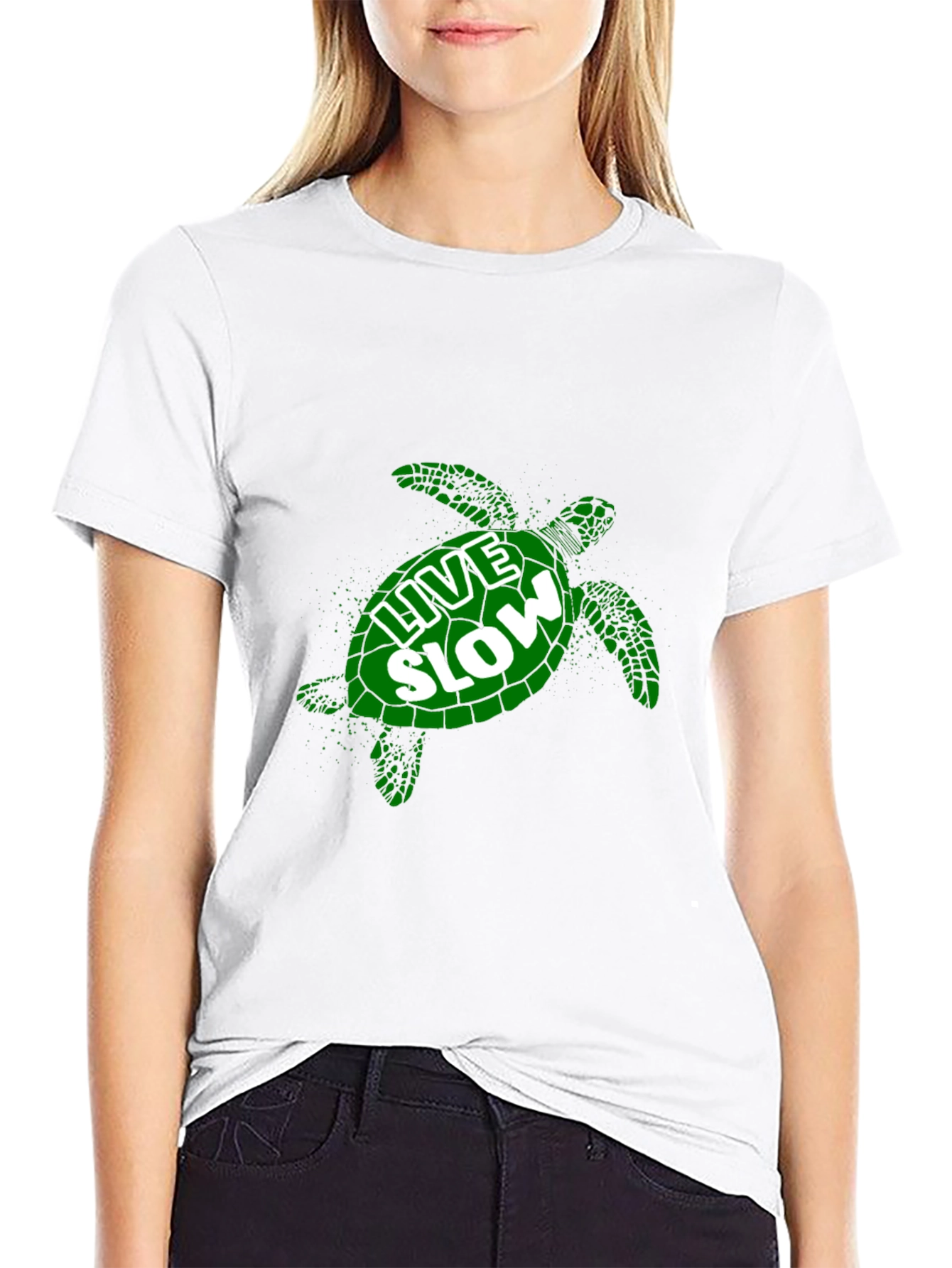 Live Slow Turtle Graphic Tee