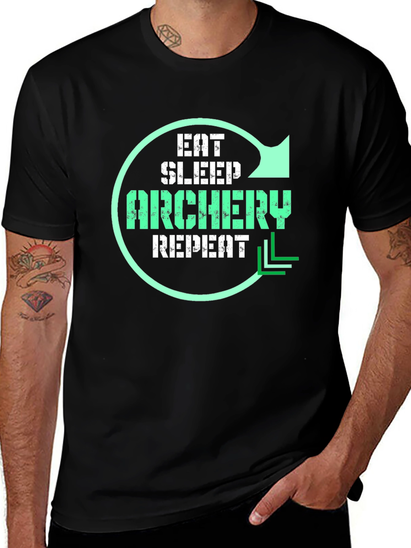 Eat Sleep Archery Repeat Graphic T-Shirt