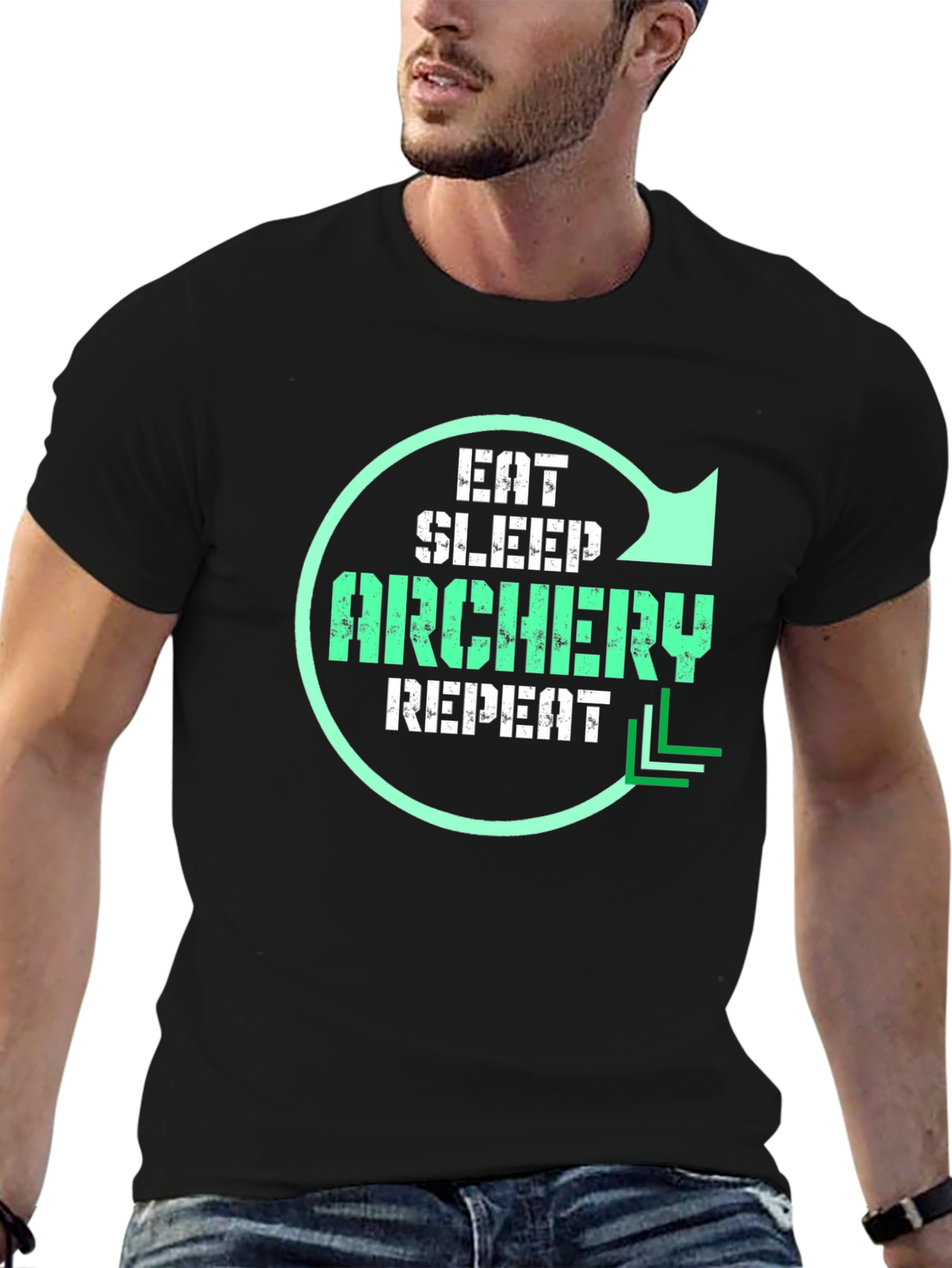 Eat Sleep Archery Repeat Graphic T-Shirt