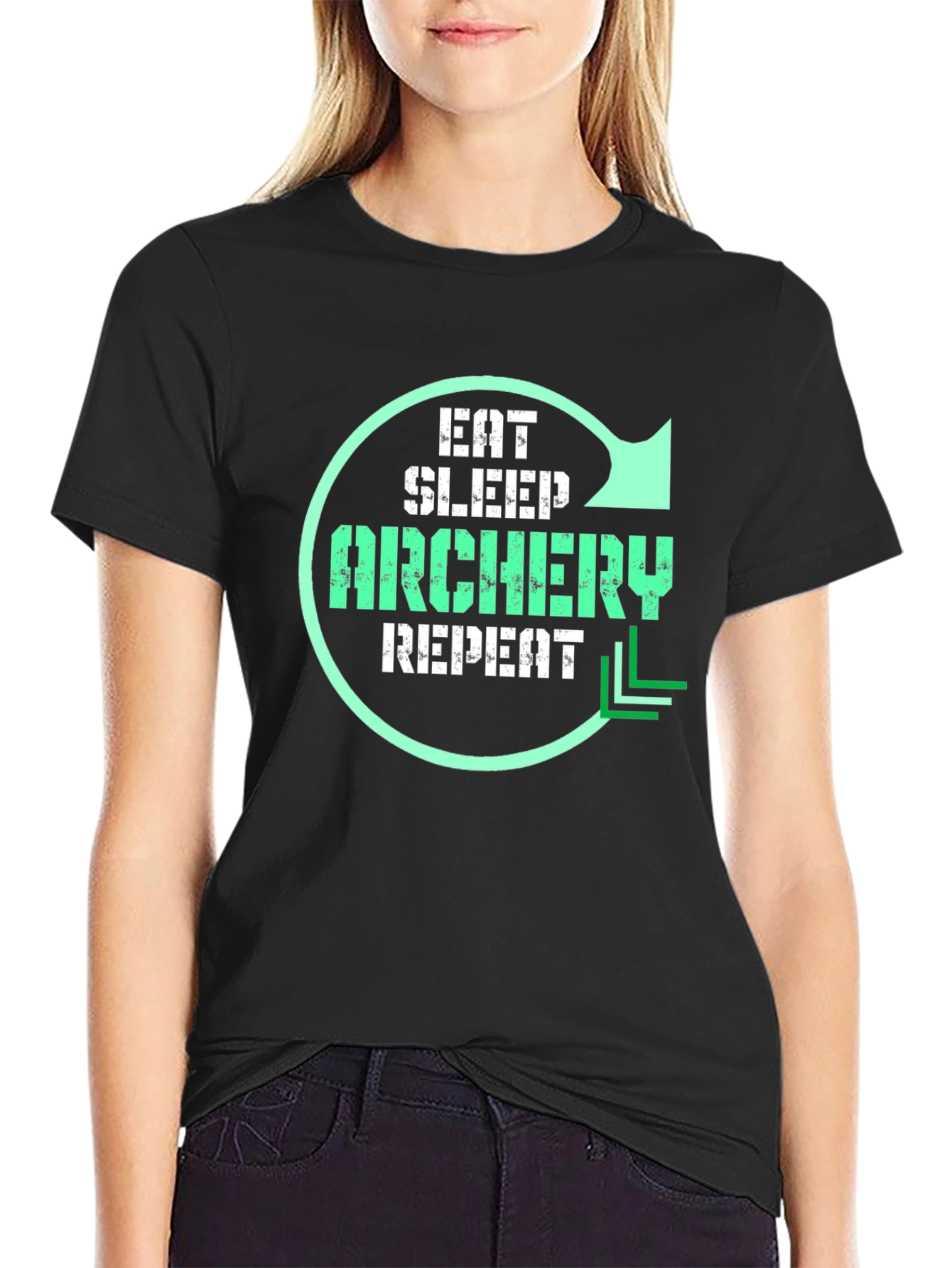 Eat Sleep Archery Repeat Graphic T-Shirt