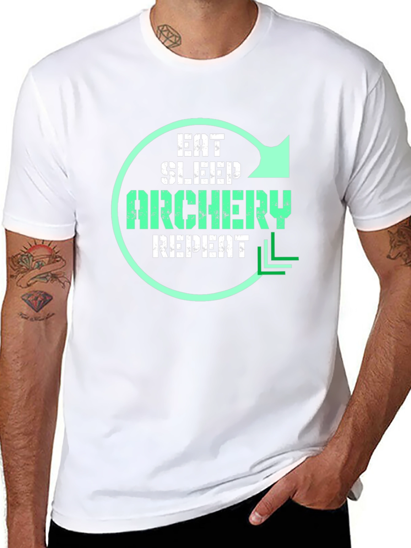 Eat Sleep Archery Repeat Graphic T-Shirt
