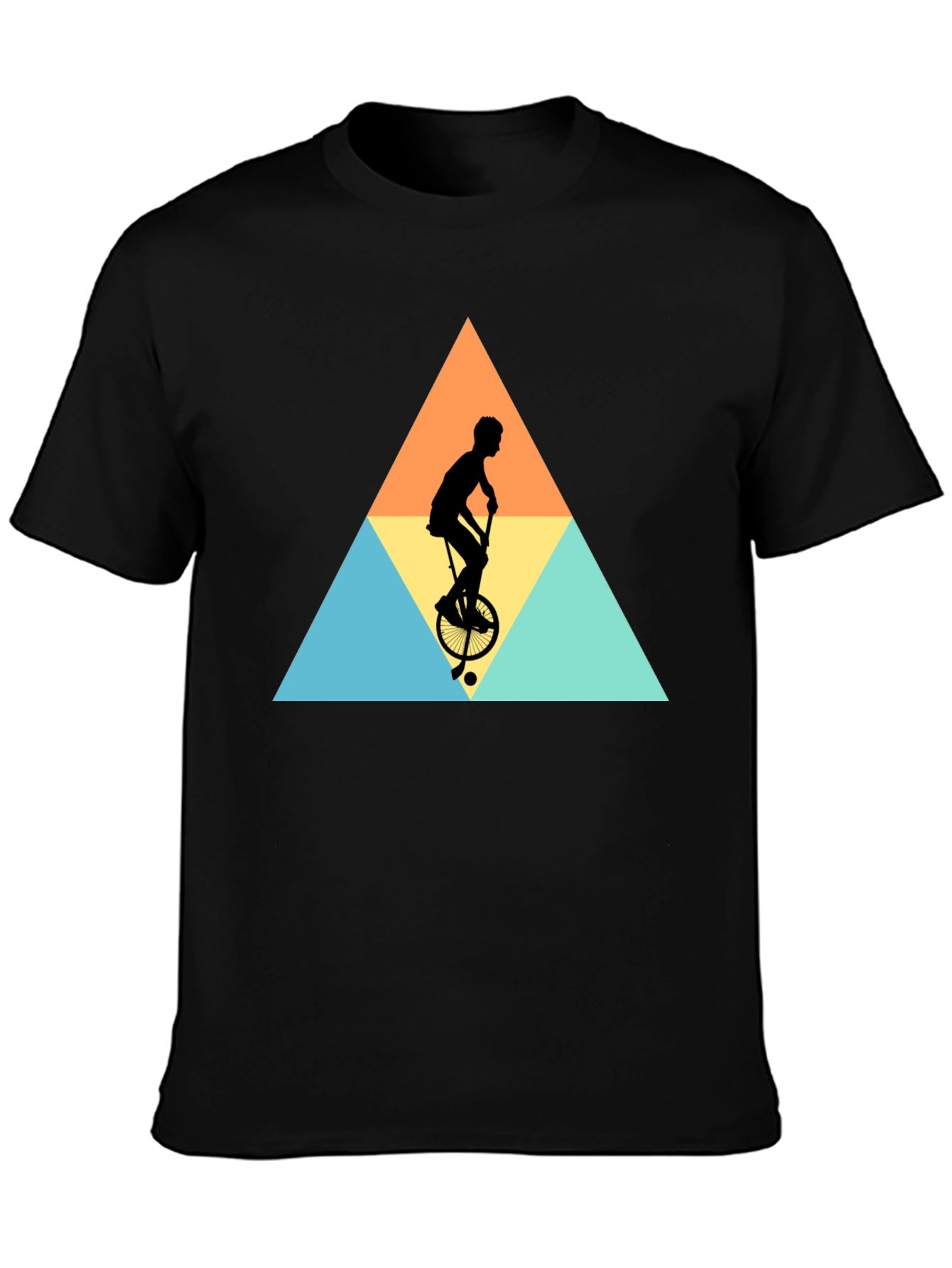 Unicycle Silhouette Graphic Tee - Black