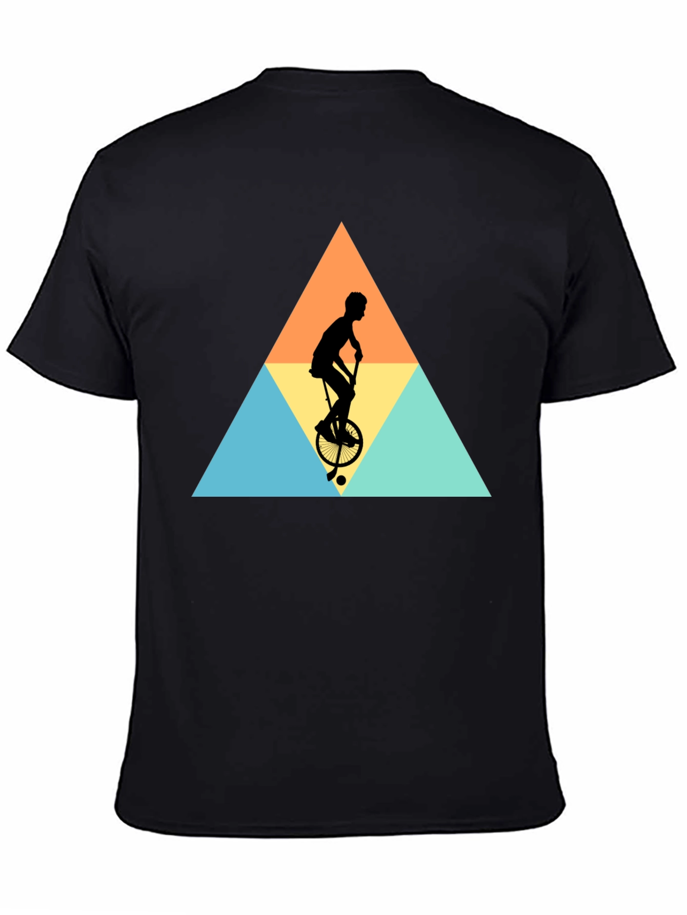 Unicycle Silhouette Graphic Tee - Black