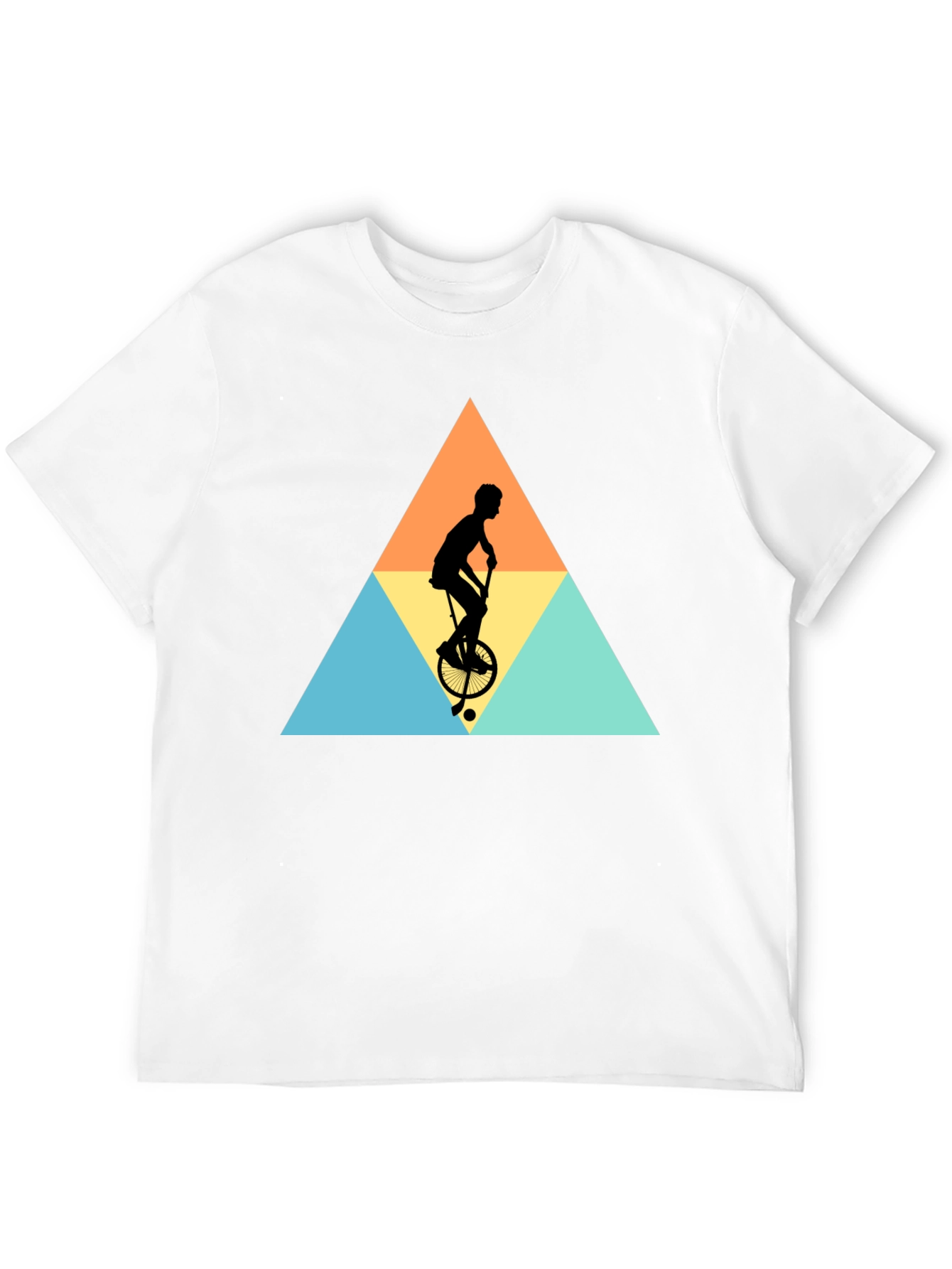 Unicycle Silhouette Graphic Tee - Black