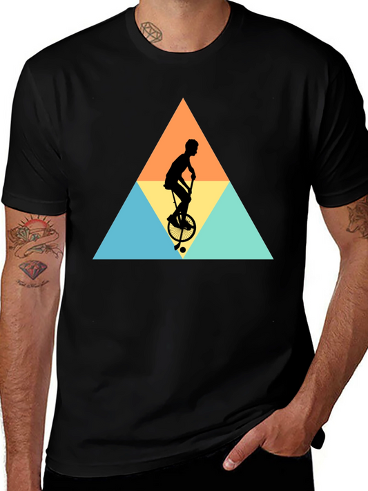 Unicycle Silhouette Graphic Tee - Black