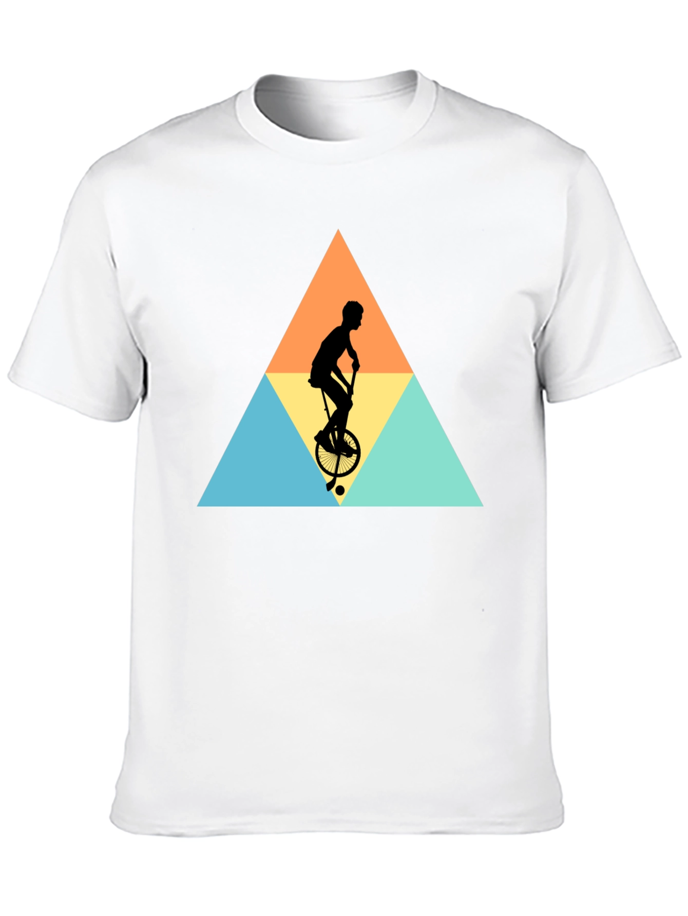 Unicycle Silhouette Graphic Tee - Black