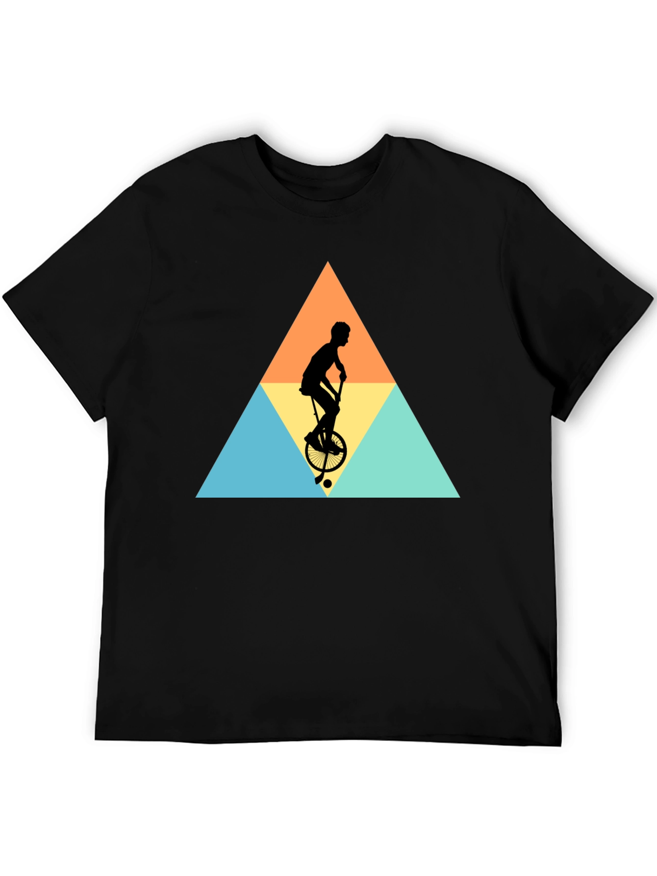 Unicycle Silhouette Graphic Tee - Black