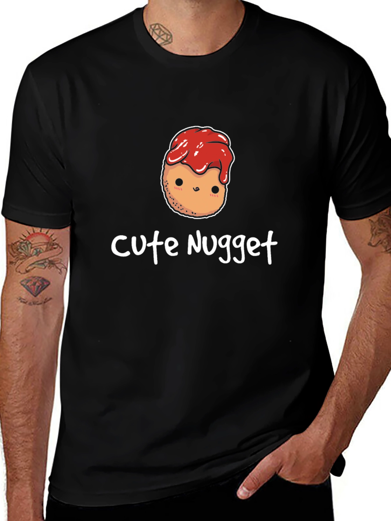 Cute Nugget T-Shirt - Fun Cartoon Foodie Tee