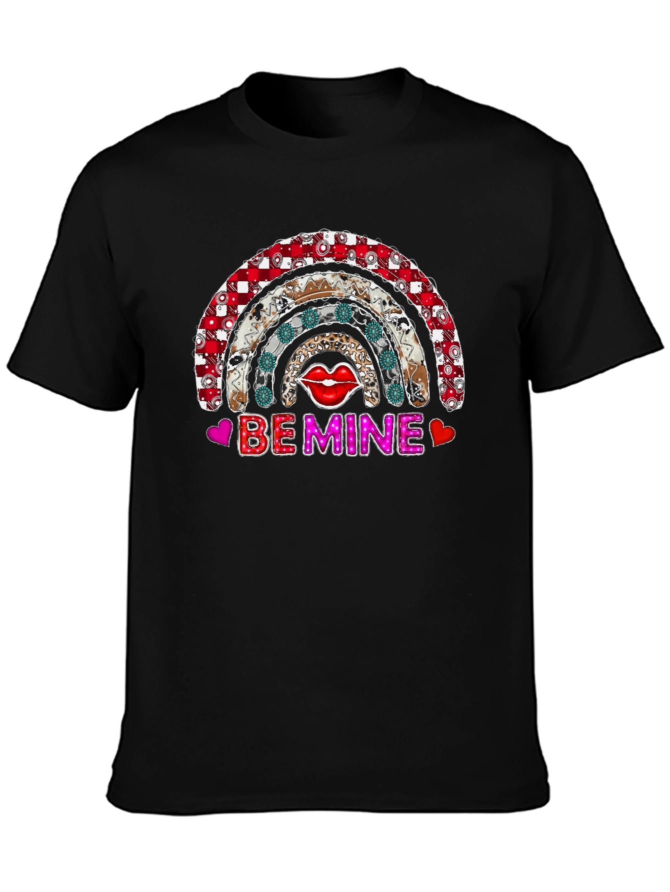 Be Mine Rainbow Graphic Tee - Valentines Day Shirt