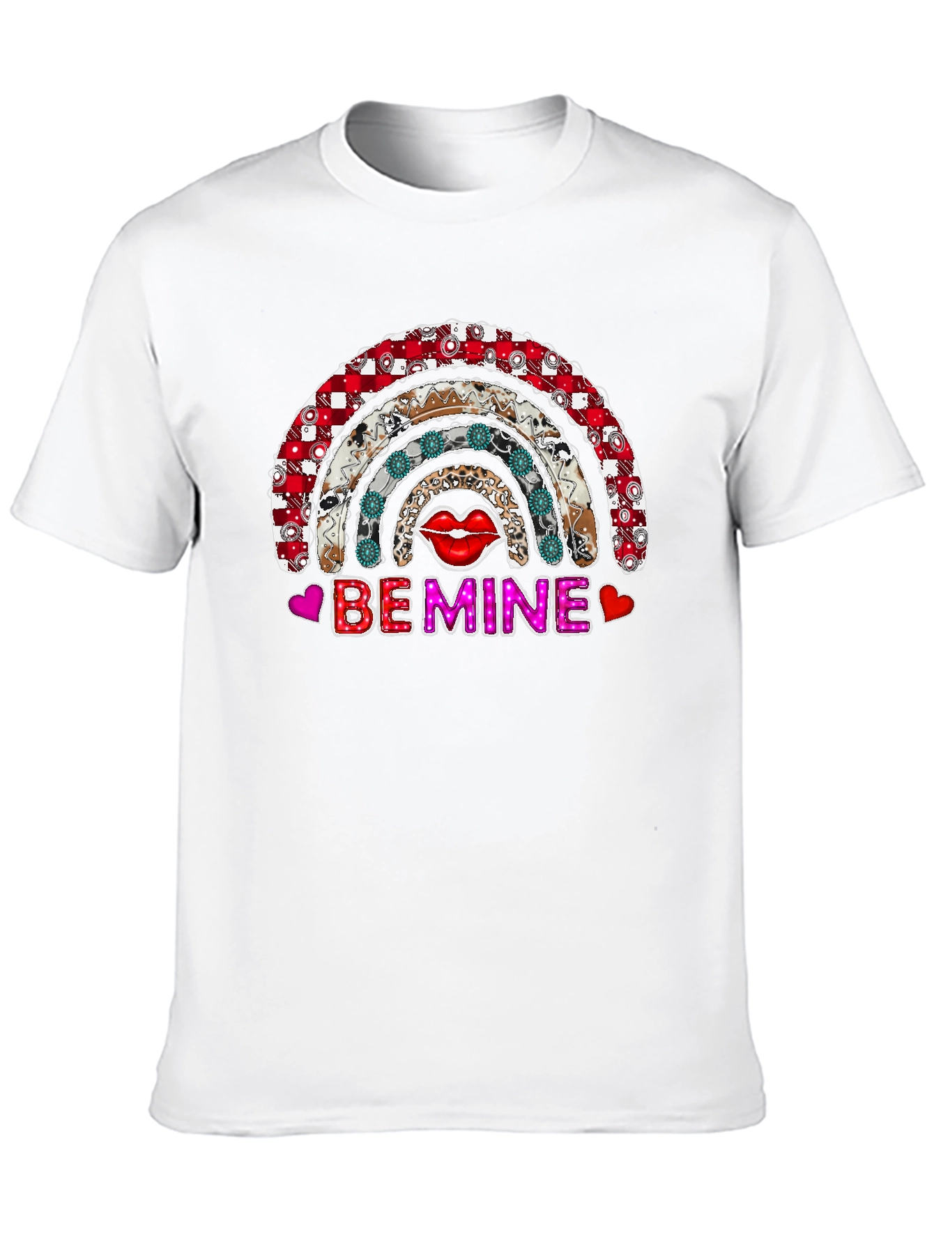 Be Mine Rainbow Graphic Tee - Valentines Day Shirt