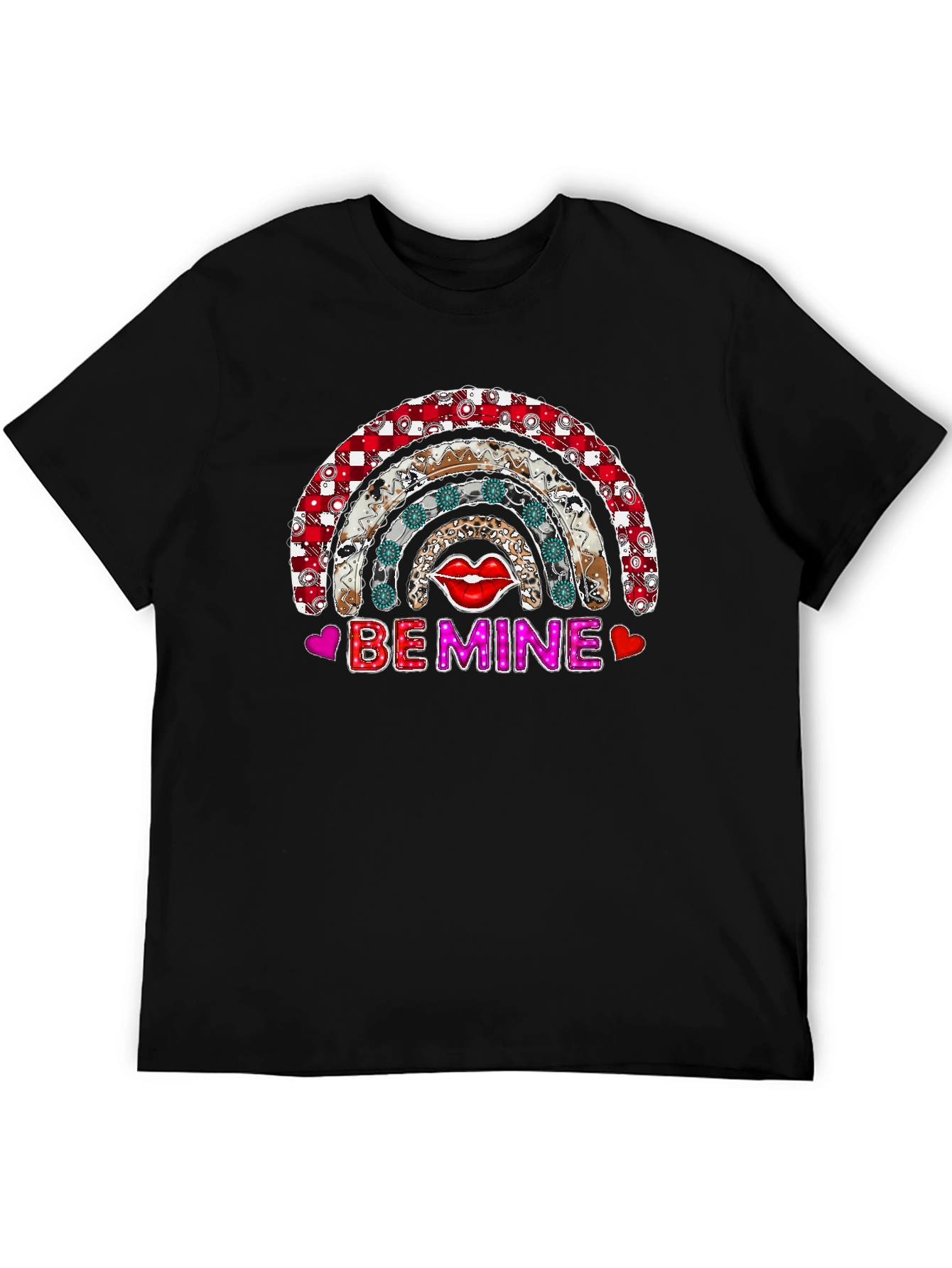 Be Mine Rainbow Graphic Tee - Valentines Day Shirt