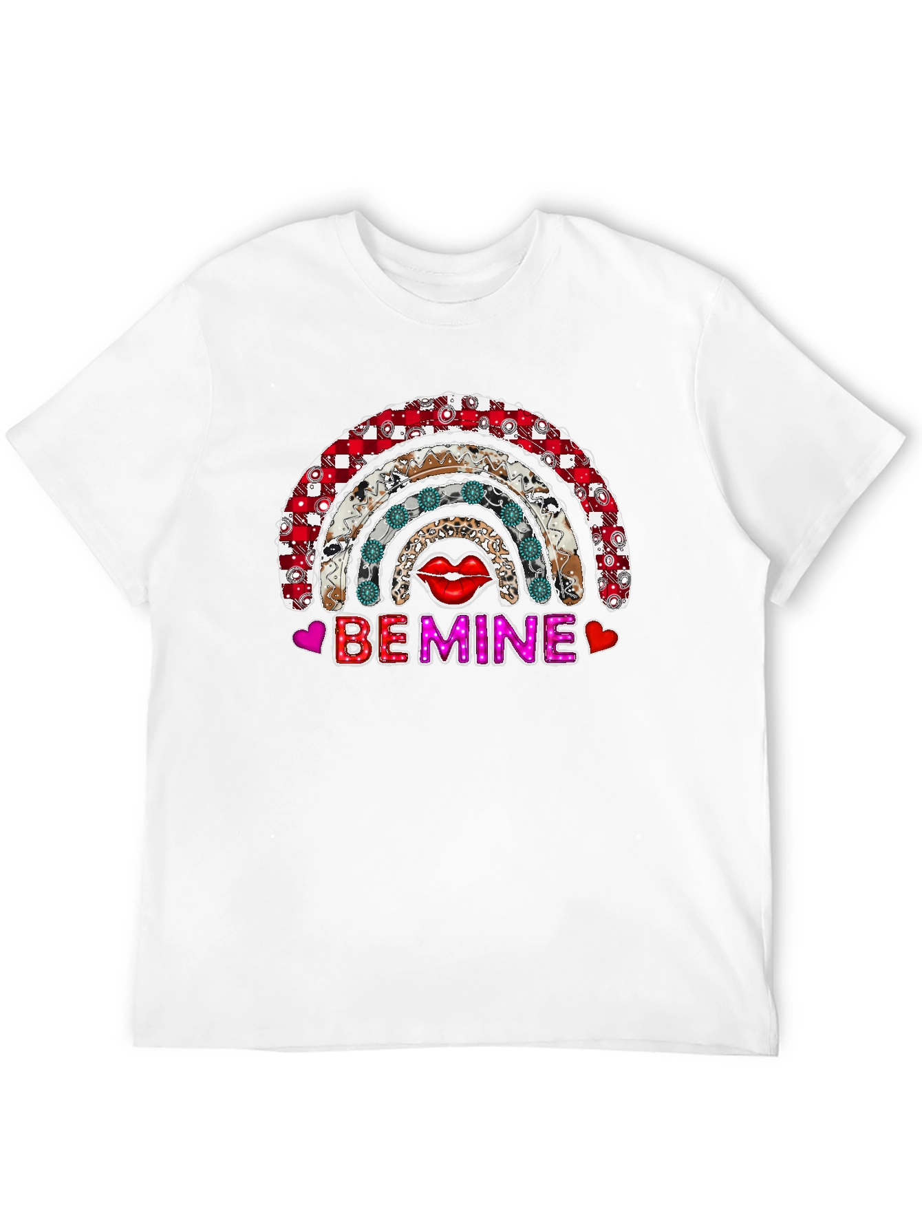 Be Mine Rainbow Graphic Tee - Valentines Day Shirt