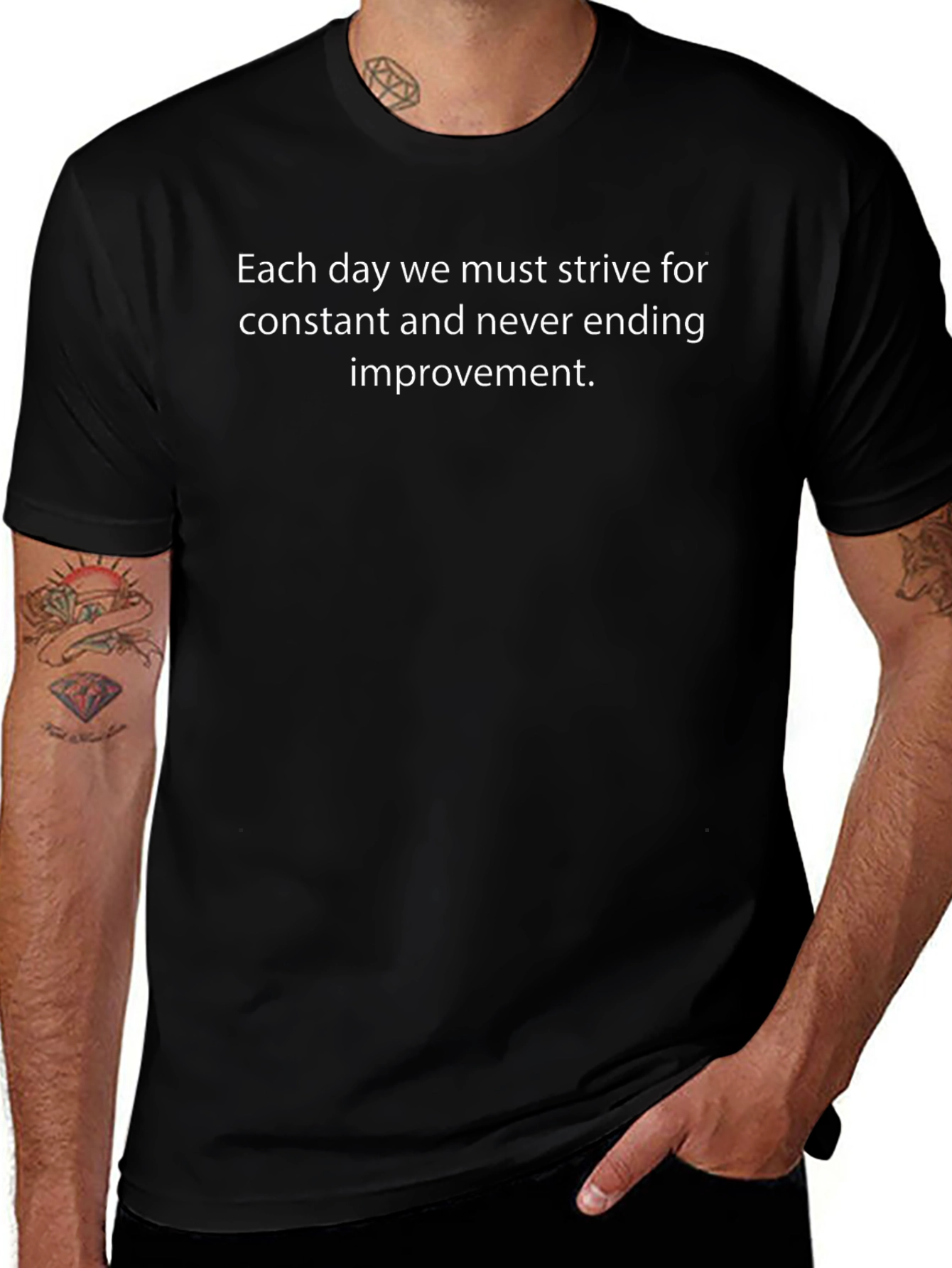 Inspirational Motto Black Tee