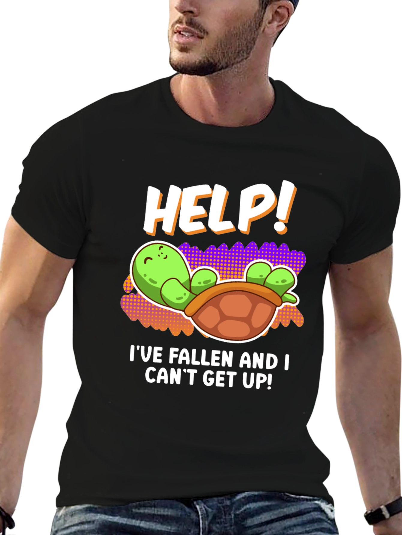 Help! Turtle Tee - Ive Fallen Humor T-Shirt