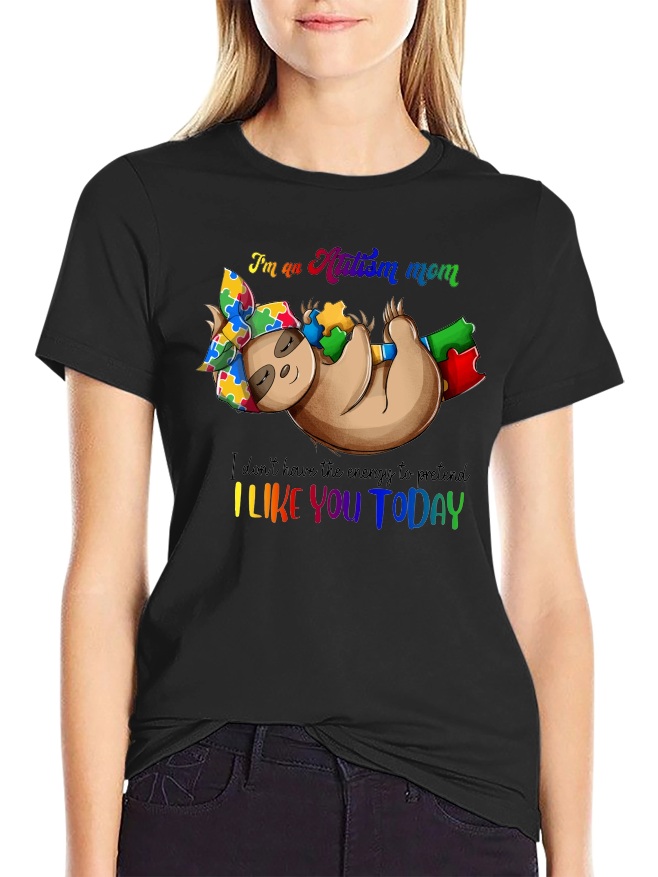 Autism Mom Sloth Graphic Tee - Unique Design