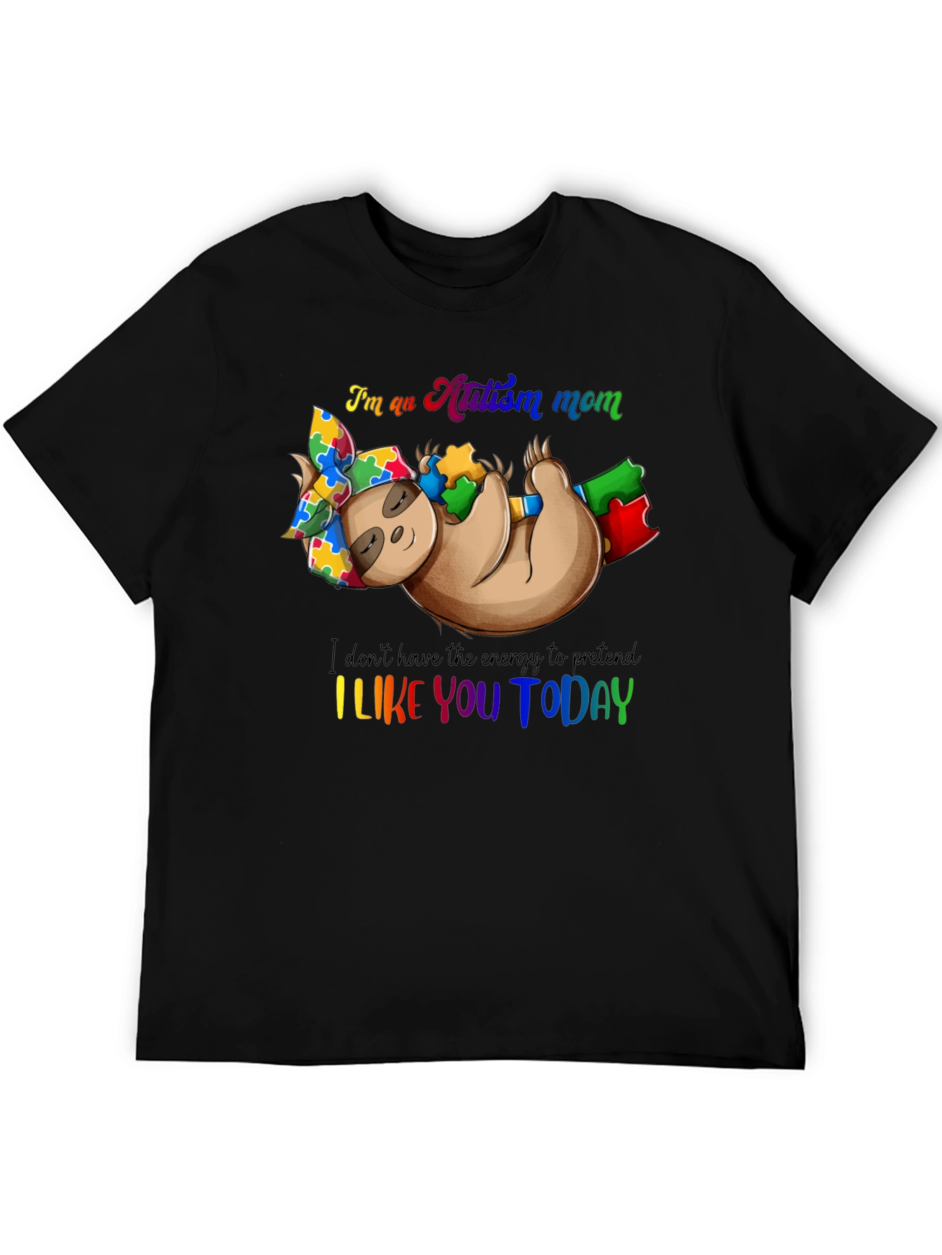 Autism Mom Sloth Graphic Tee - Unique Design